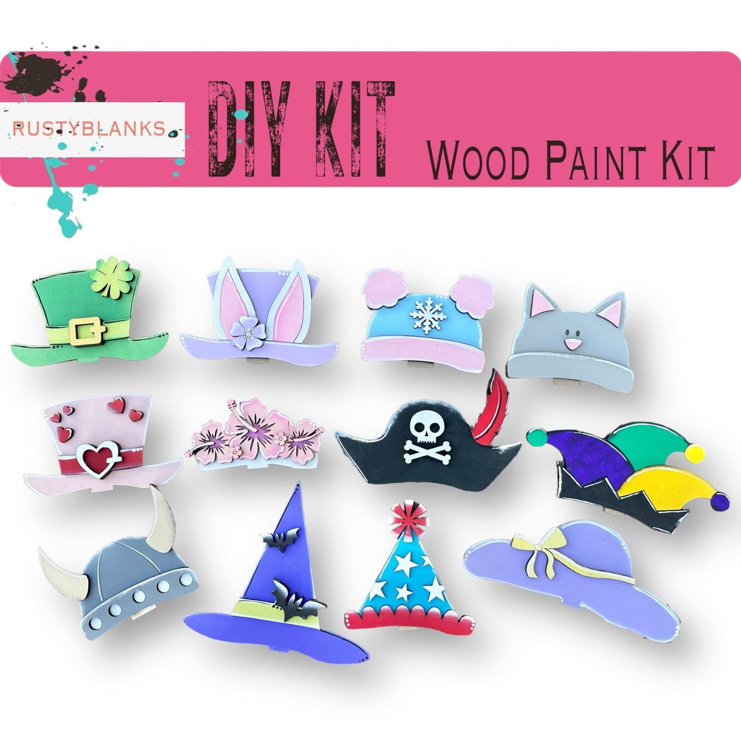 Interchangeable Animal Hats, Party Hats and Bows - RusticFarmhouseDecor