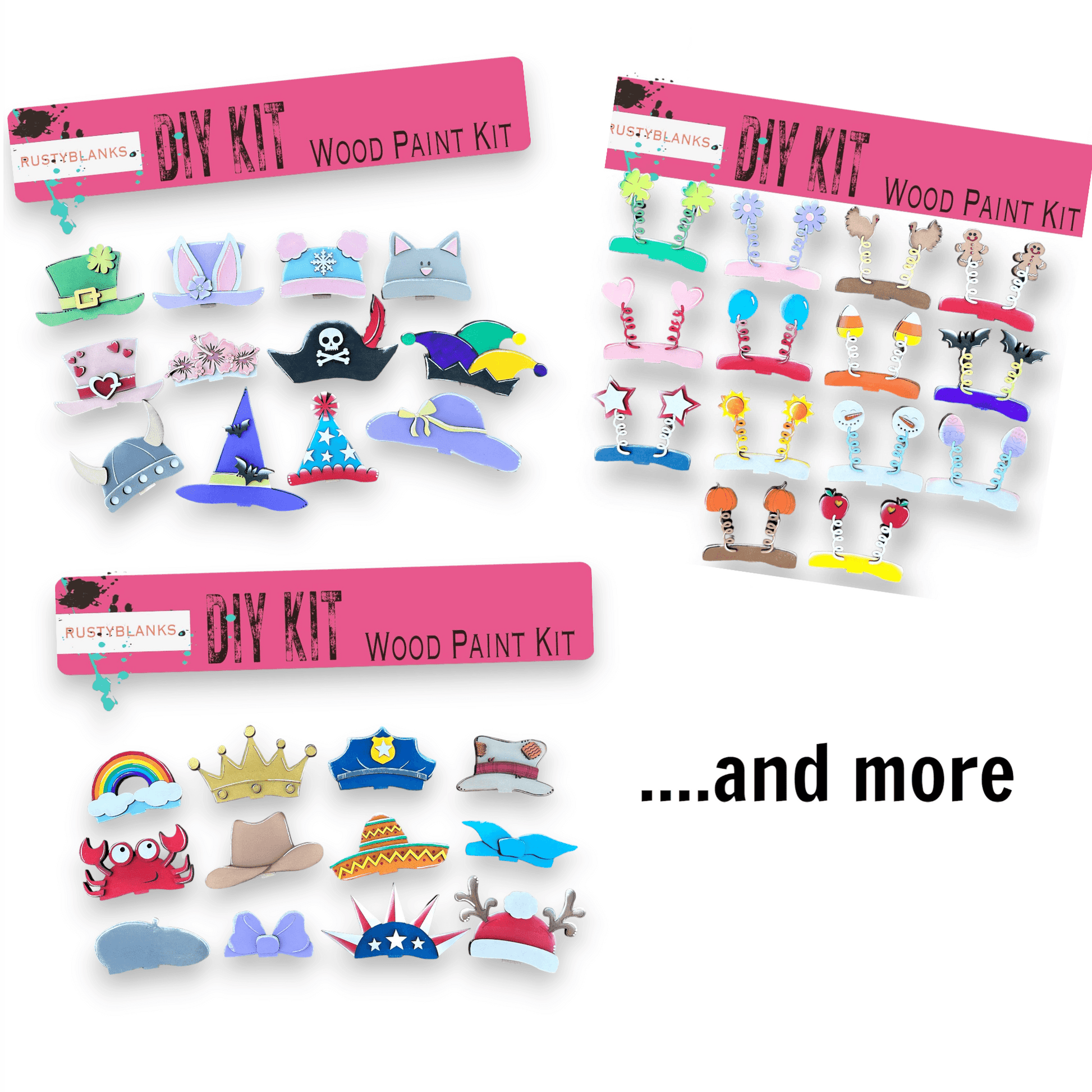 Interchangeable Animal Hats, Party Hats and Bows - RusticFarmhouseDecor