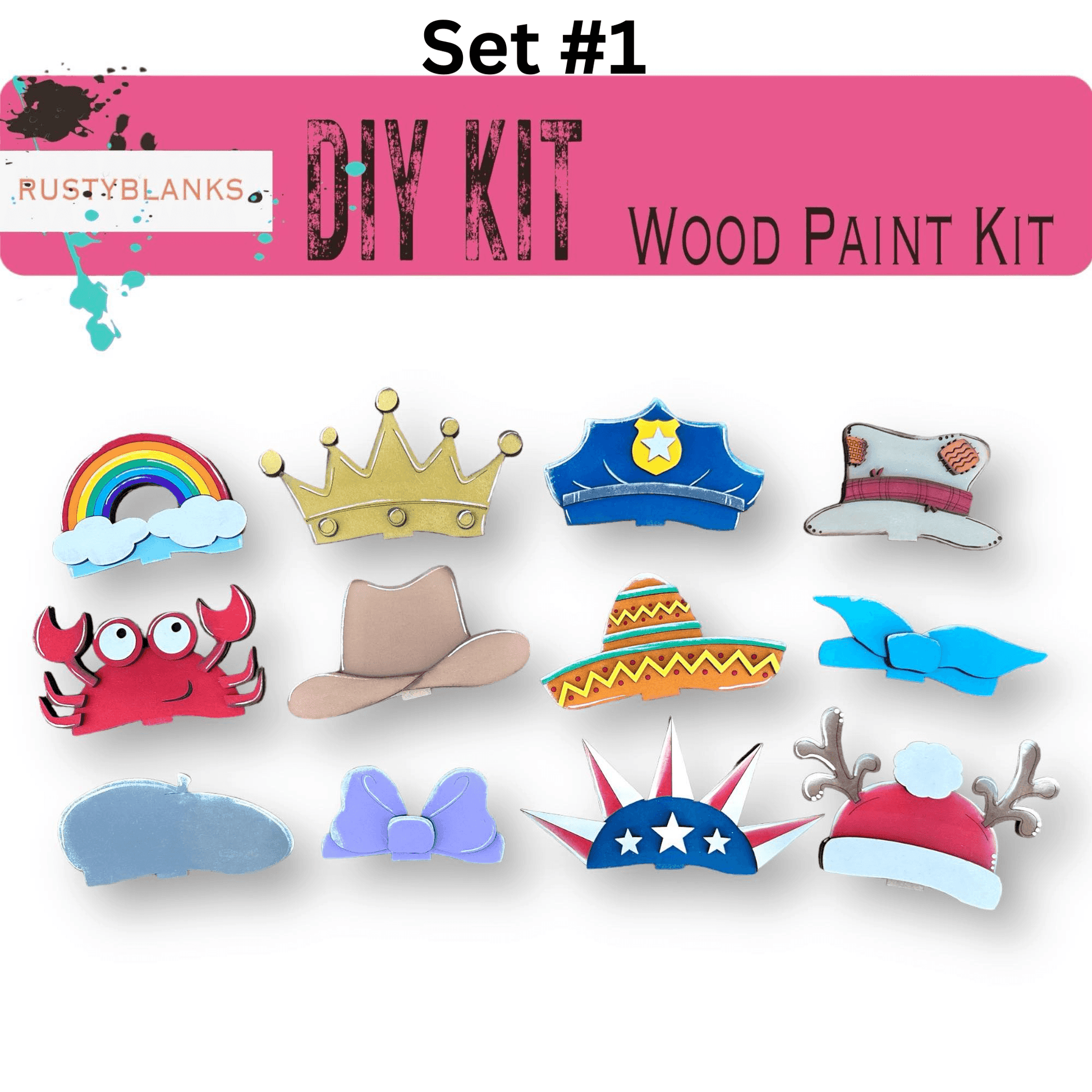 Interchangeable Animal Hats, Party Hats and Bows - RusticFarmhouseDecor