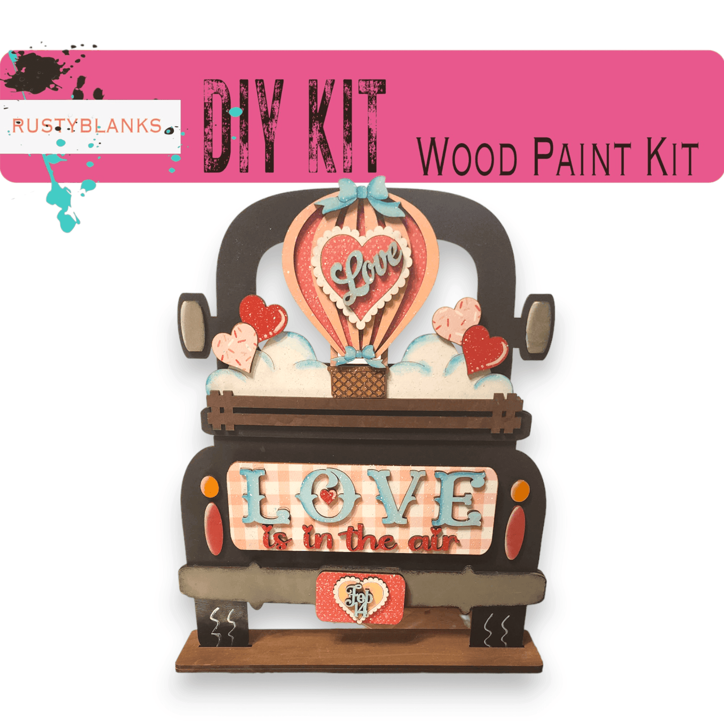 Interchangeable Farmhouse Love is in the Air Truck Insert, Seasonal Truck, DIY Truck Kit, Interchangeable Farmhouse Truck DIY Kit - RusticFarmhouseDecor