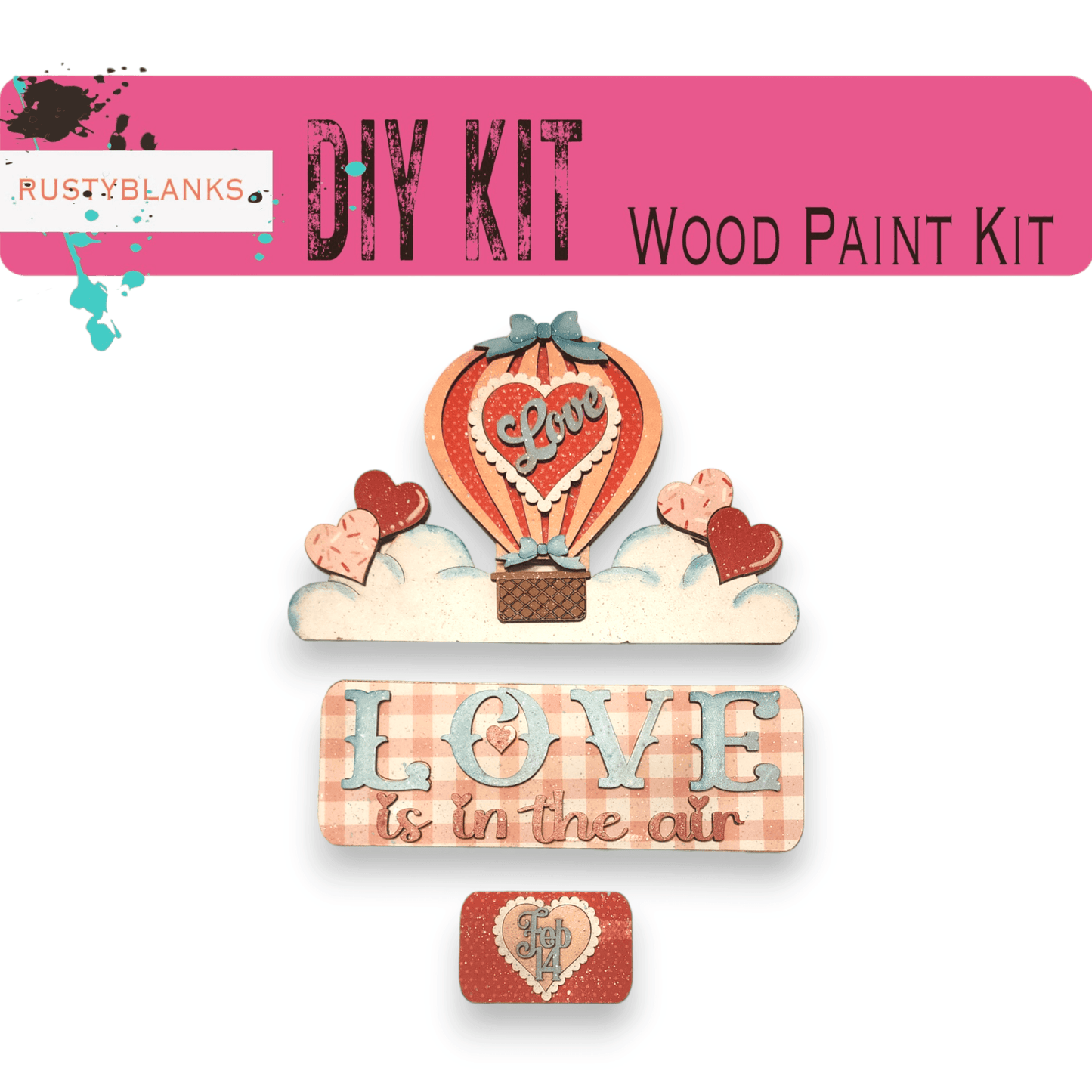 Interchangeable Farmhouse Love is in the Air Truck Insert, Seasonal Truck, DIY Truck Kit, Interchangeable Farmhouse Truck DIY Kit - RusticFarmhouseDecor