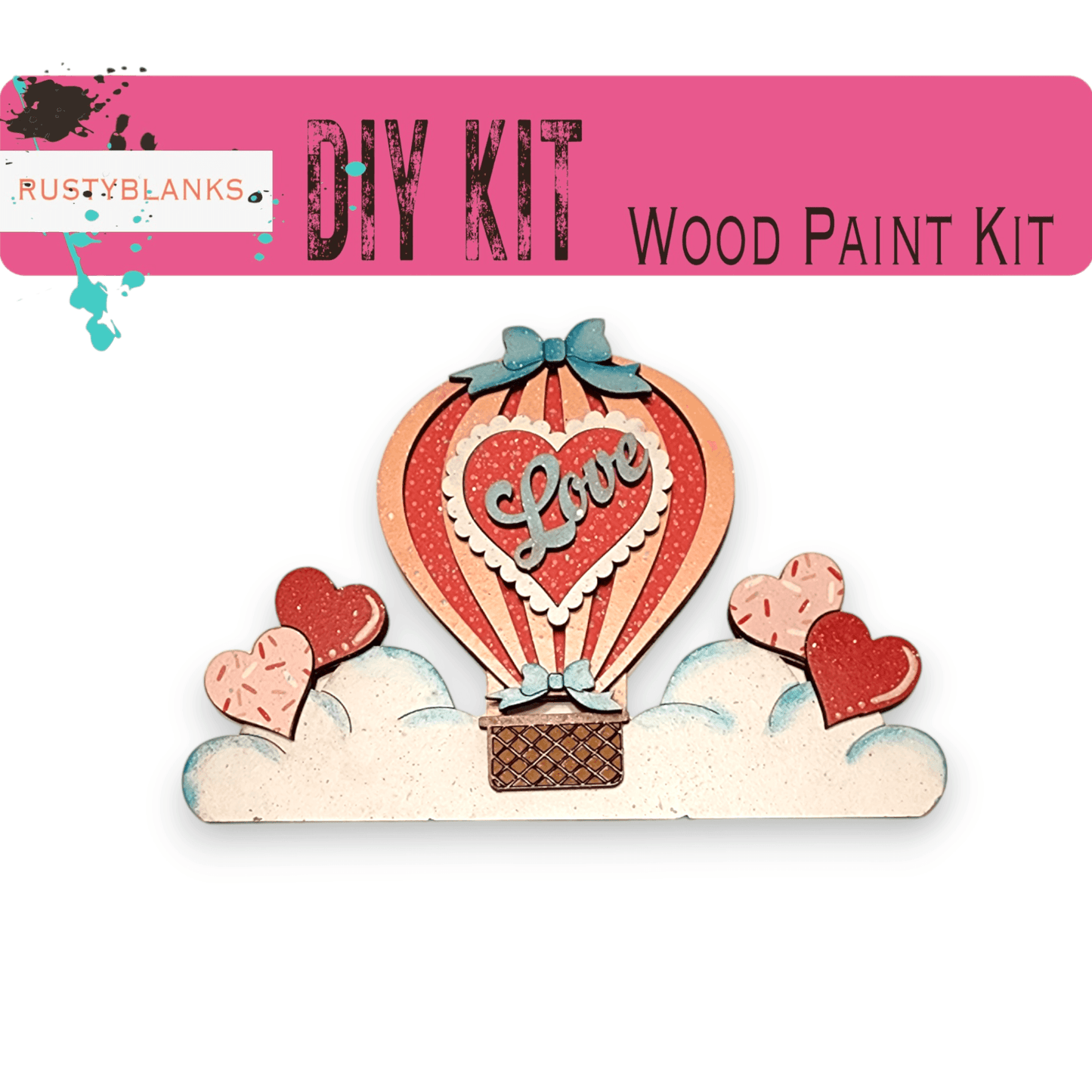 Interchangeable Farmhouse Love is in the Air Truck Insert, Seasonal Truck, DIY Truck Kit, Interchangeable Farmhouse Truck DIY Kit - RusticFarmhouseDecor