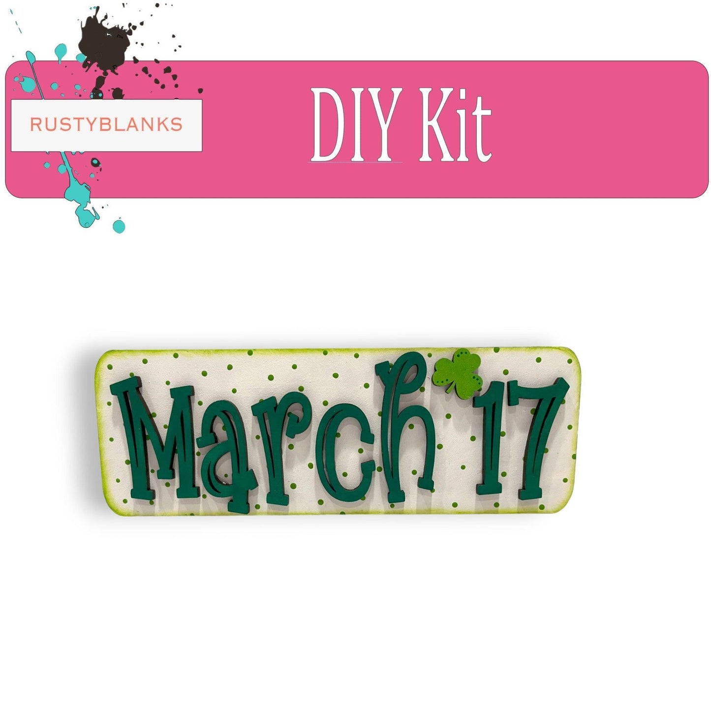 Interchangeable Farmhouse St. Patrick's Day Insert, Seasonal Truck, DIY Truck Kit, Interchangeable Farmhouse Truck DIY Kit, Truck Insert - RusticFarmhouseDecor