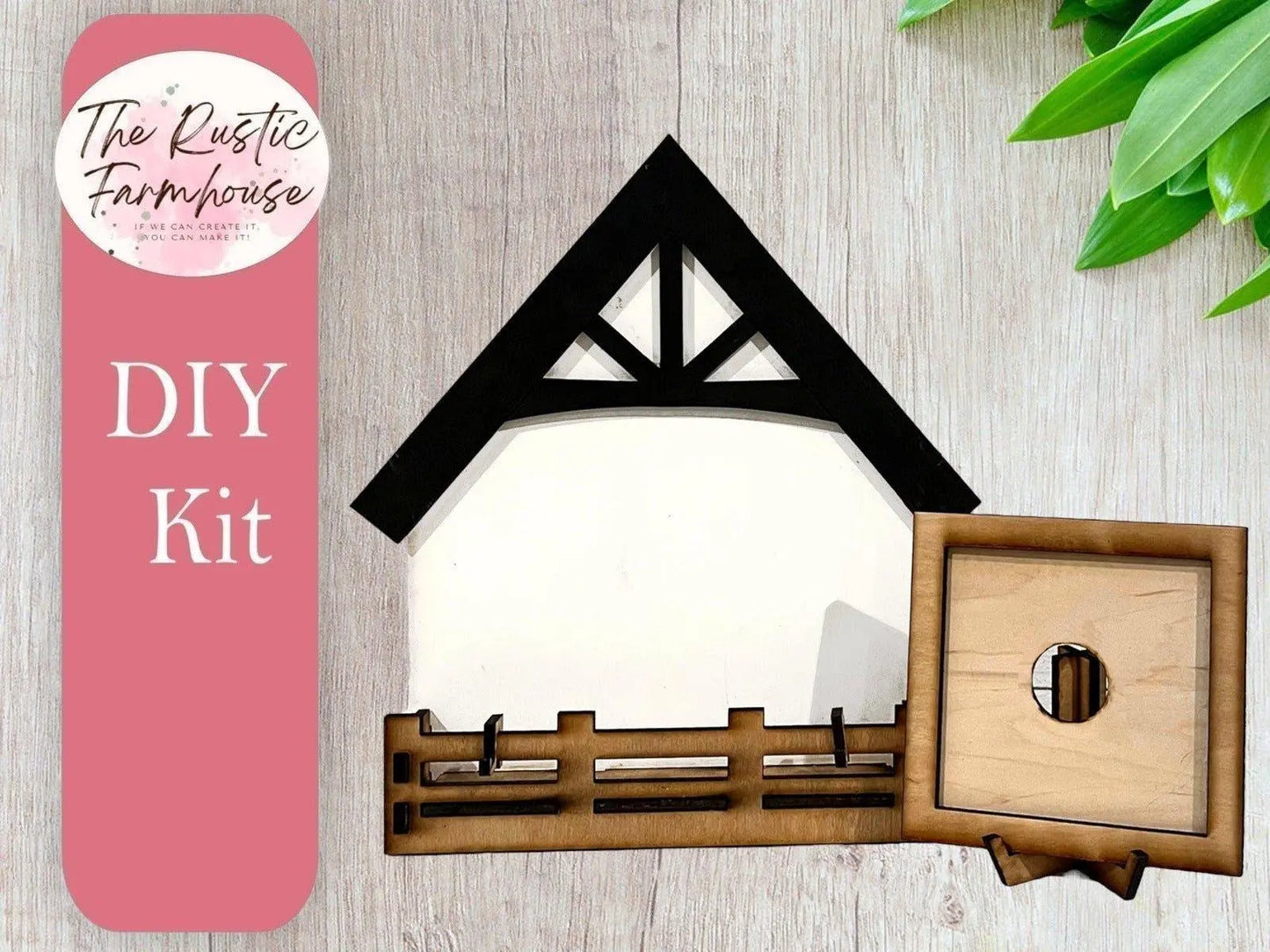 Interchangeable House and Frame, DIY Interchangeable Decor - RusticFarmhouseDecor