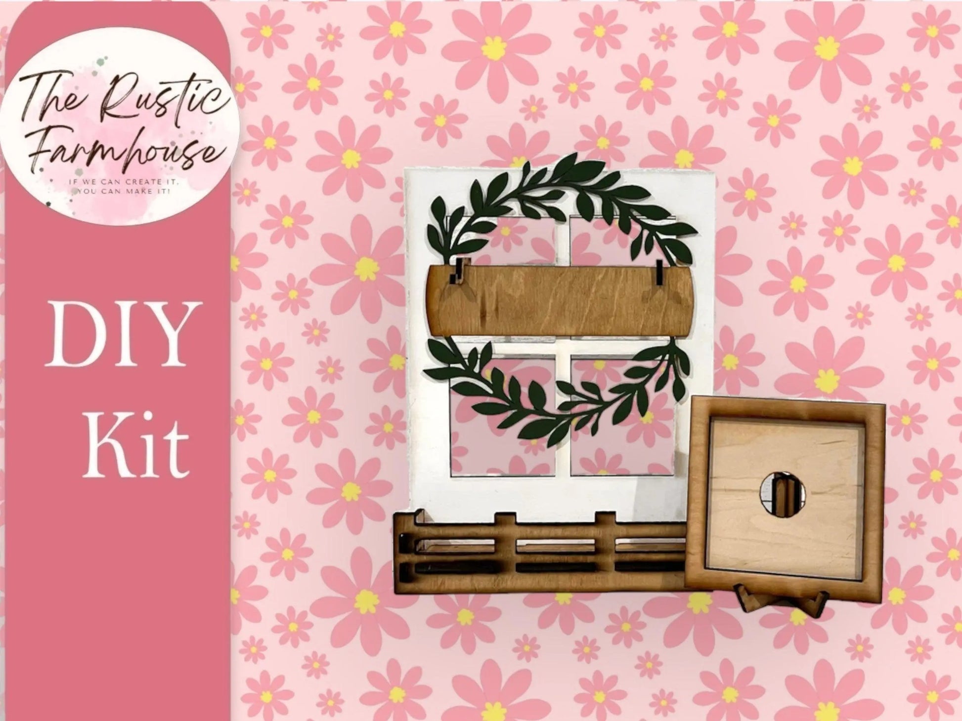 Interchangeable Window and Frame, DIY Interchangeable Decor - RusticFarmhouseDecor