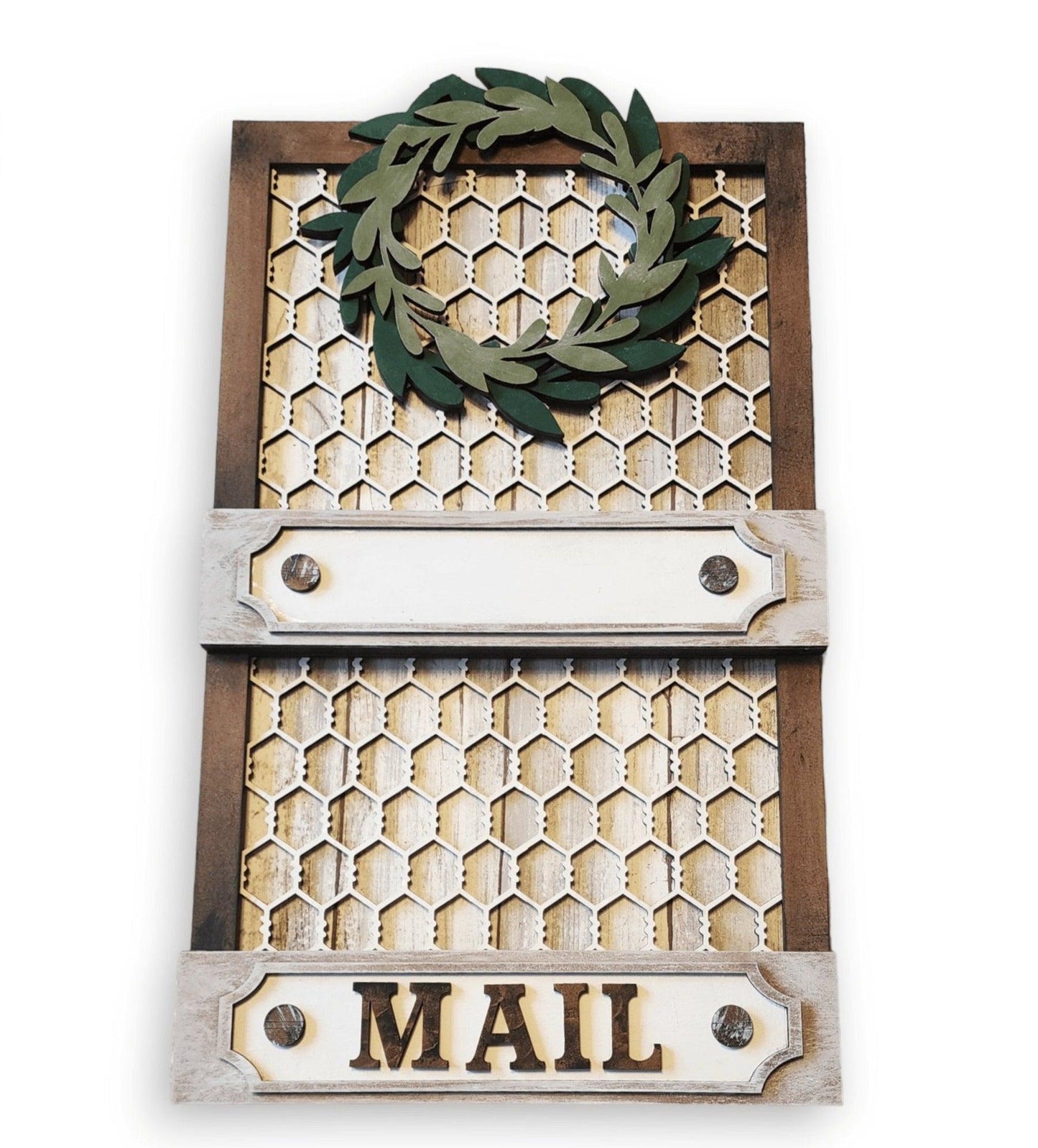 Premade Chicken Wire Interchangeable Seasonal Mail Holder - RusticFarmhouseDecor