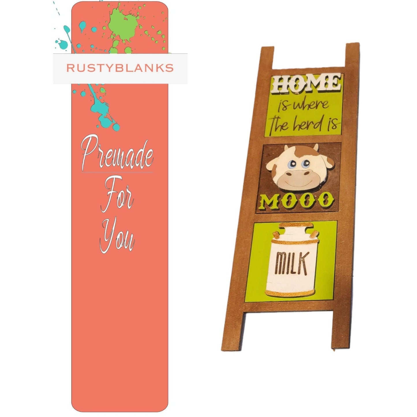 Premade Interchangeable Mini Leaning Ladder - RusticFarmhouseDecor