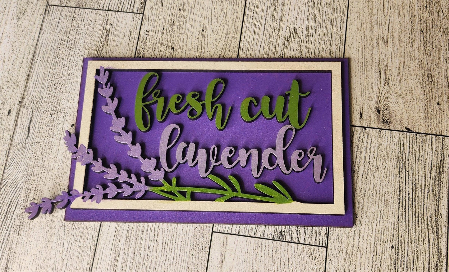 Premade Lavender Tiered Tray Decor, Fresh Cut Lavender display - RusticFarmhouseDecor