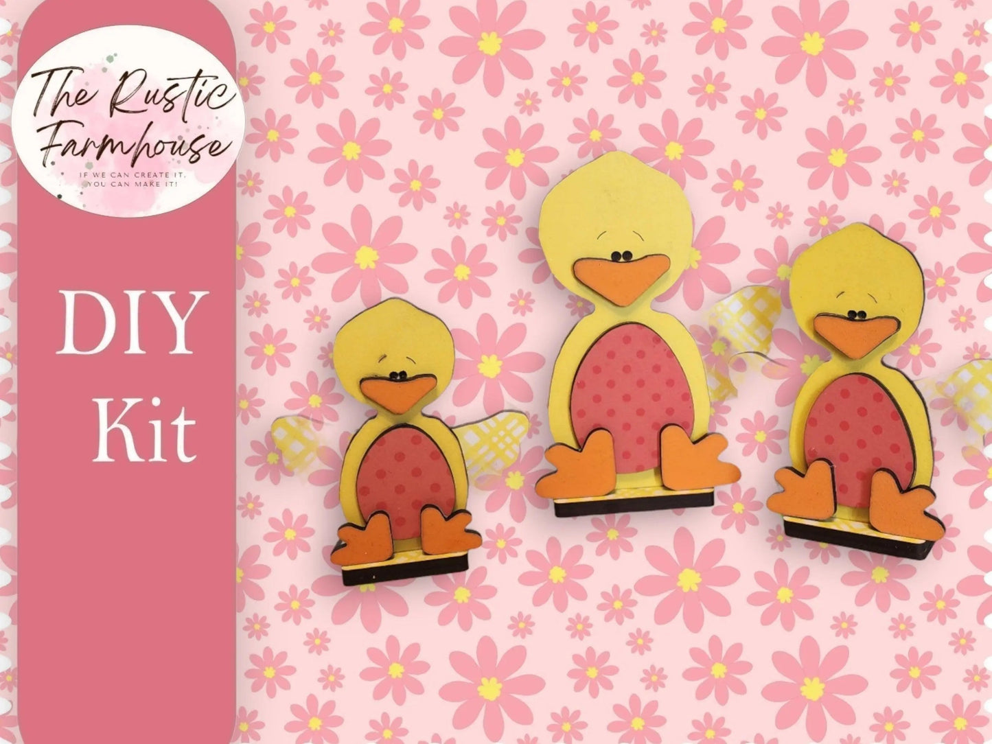 Sitting Spring Ducks , Sitting Spring Chicks, Easter Chicks, Blanks to Decorate Home Decor, DIY Shelf Sitter - RusticFarmhouseDecor