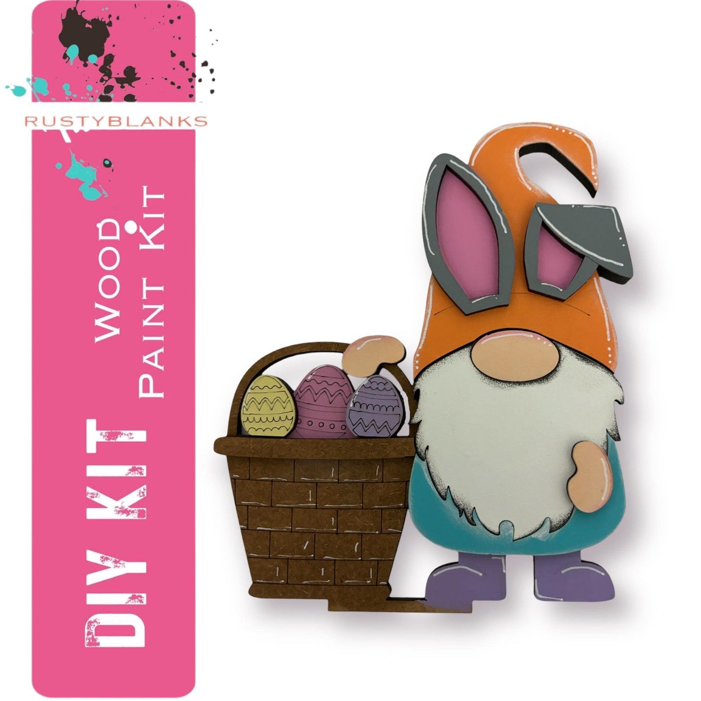 Standing Easter Bunny Gnomes - Set of 5 - RusticFarmhouseDecor