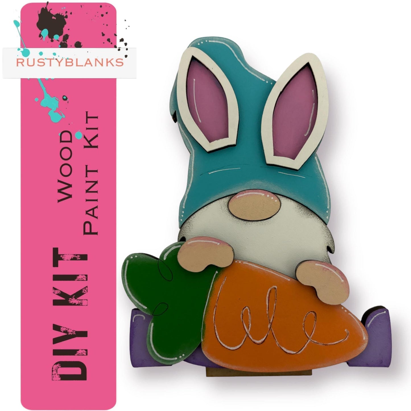 Standing Easter Bunny Gnomes - Set of 5 - RusticFarmhouseDecor
