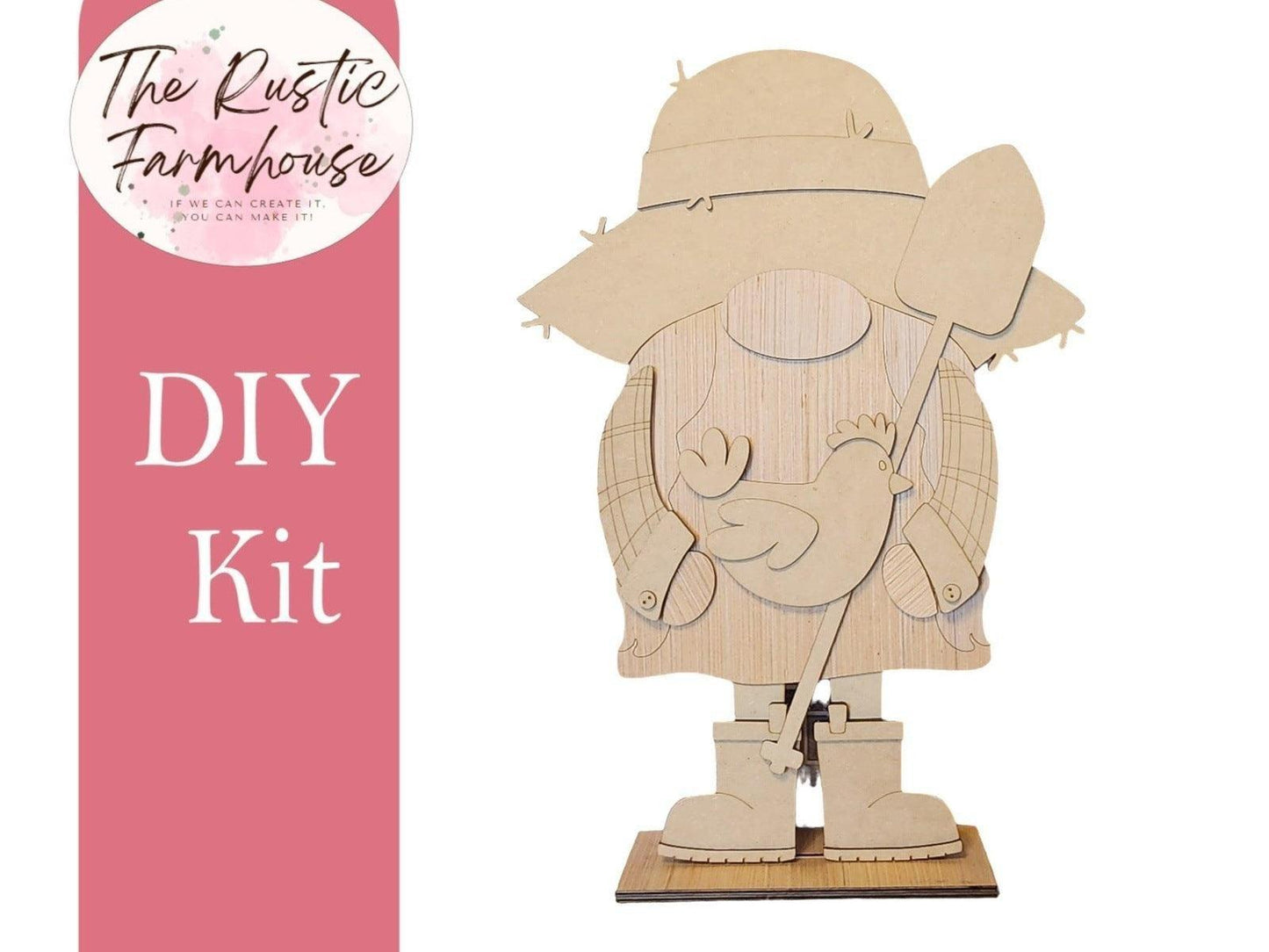 Standing Gnome Farmer Add On - RusticFarmhouseDecor