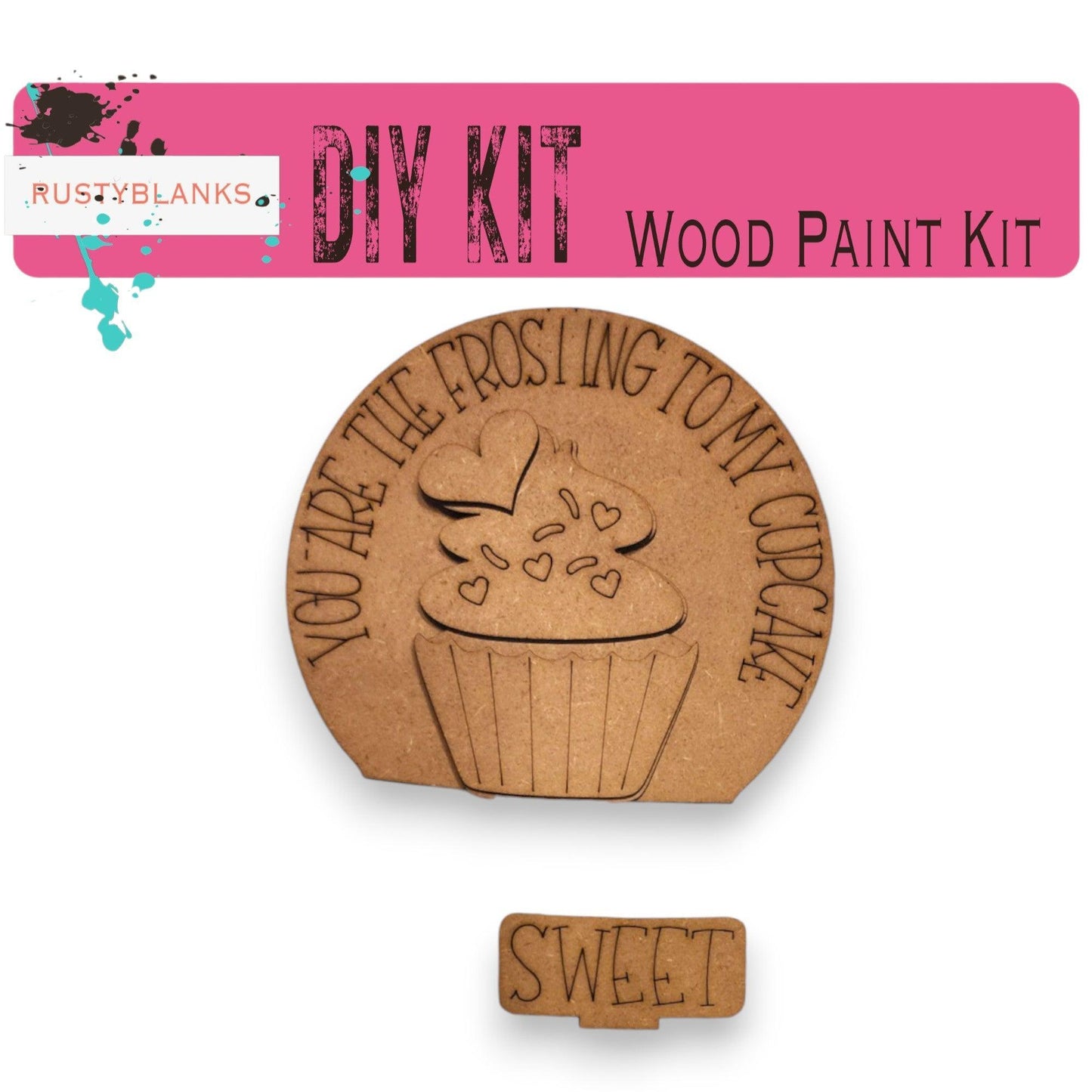 Valentine Cupcake Insert for Snow Globe DIY Interchangeable Decor, Gift fo Her - RusticFarmhouseDecor