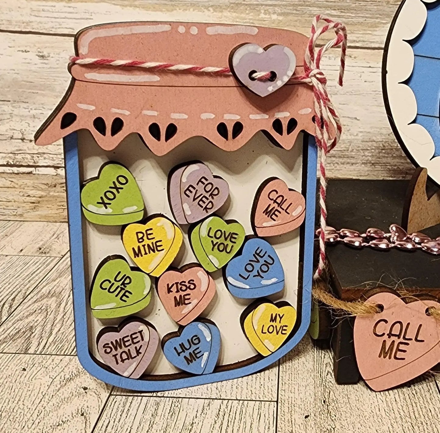 You're the Sweetest Valentines Tiered Tray Set , DIY Tiered Tray, Shelf Sitter - RusticFarmhouseDecor