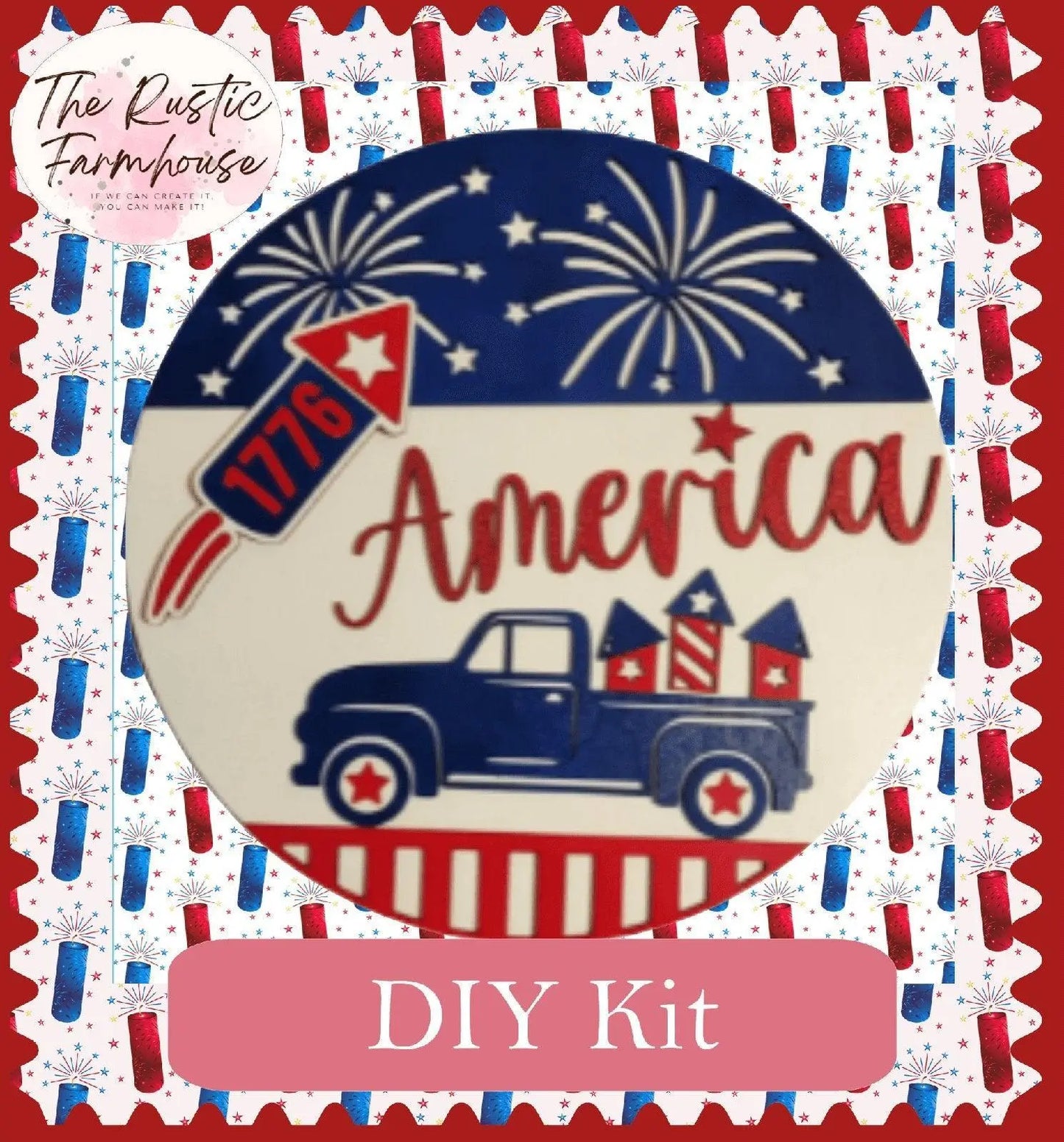 America Door Hanger DIY - RusticFarmhouseDecor