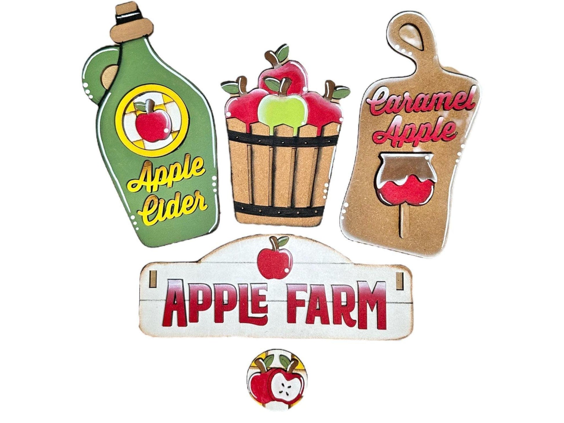 Apple Farm Insert - DIY Interchangeable Inserts - Tiered Tray Deco - RusticFarmhouseDecor
