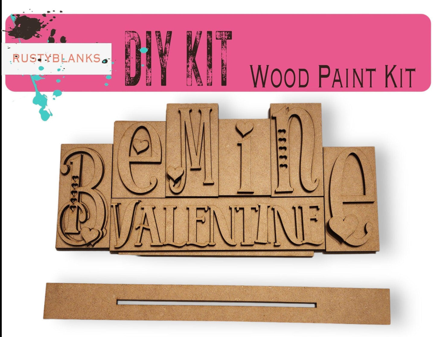 Be Mine Valentine Block Shelf Sitter , DIY Holiday Decor - RusticFarmhouseDecor