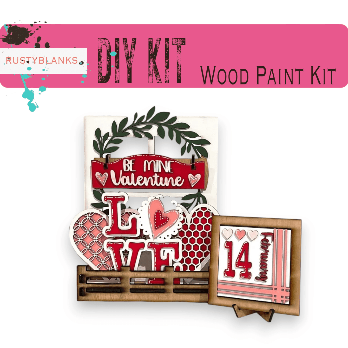 Be Mine Valentine for our Interchangeable Inserts for our Window or House DIY Kit - RusticFarmhouseDecor