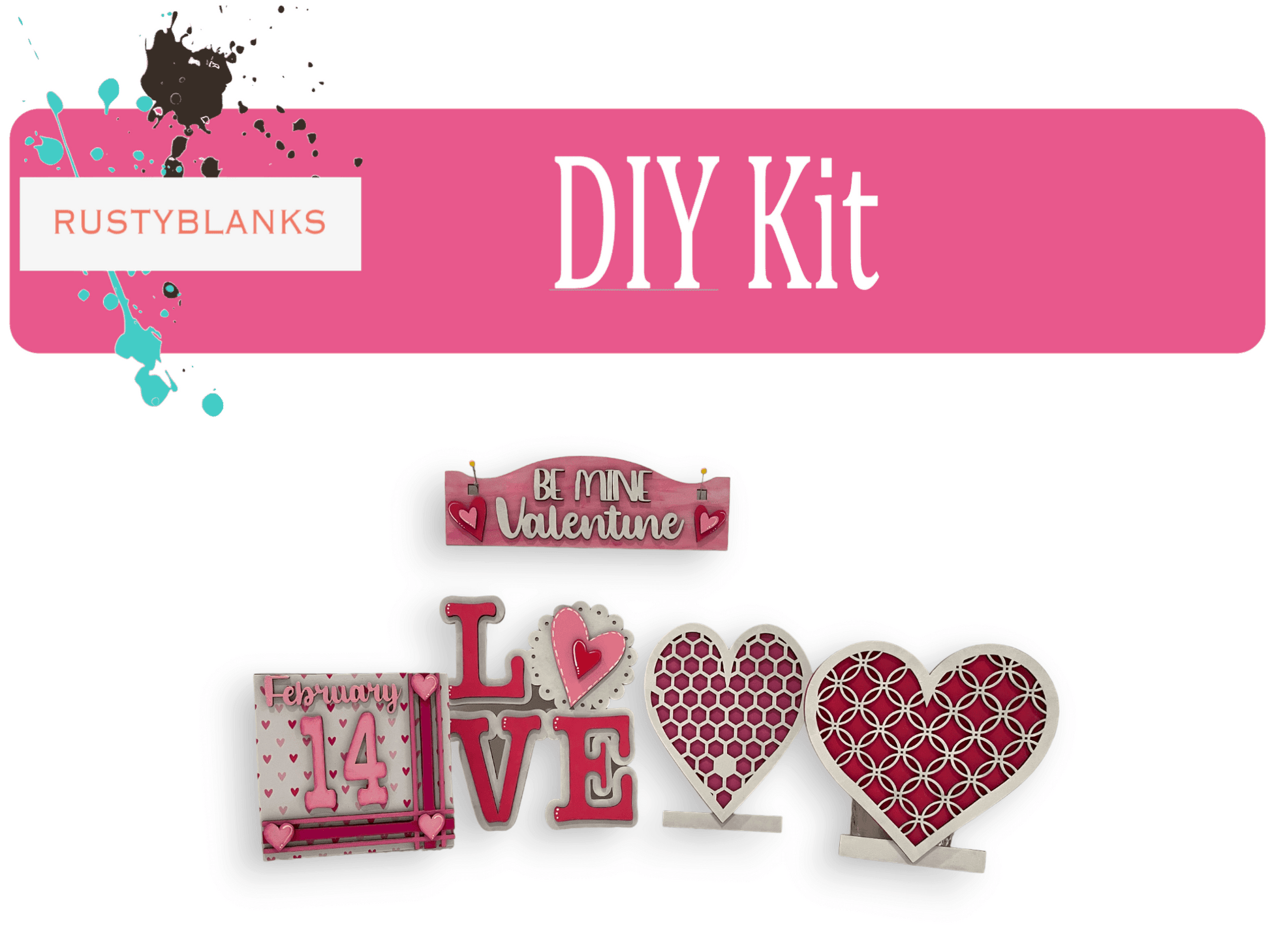 Be Mine Valentine for our Interchangeable Inserts for our Window or House DIY Kit - RusticFarmhouseDecor