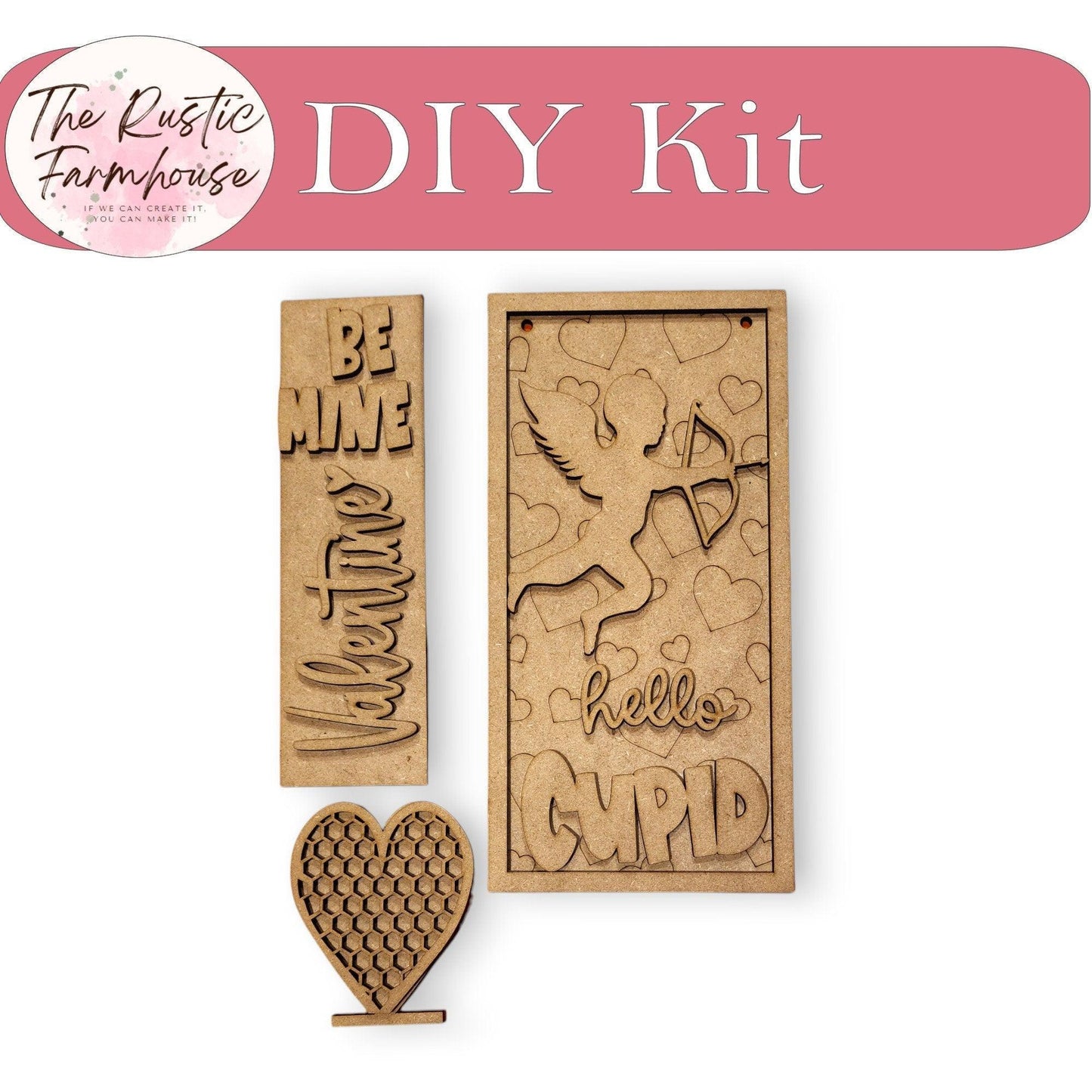 Be Mine Valentine Interchangeable Signs with Insert , Mini Interchangeable Posts - RusticFarmhouseDecor