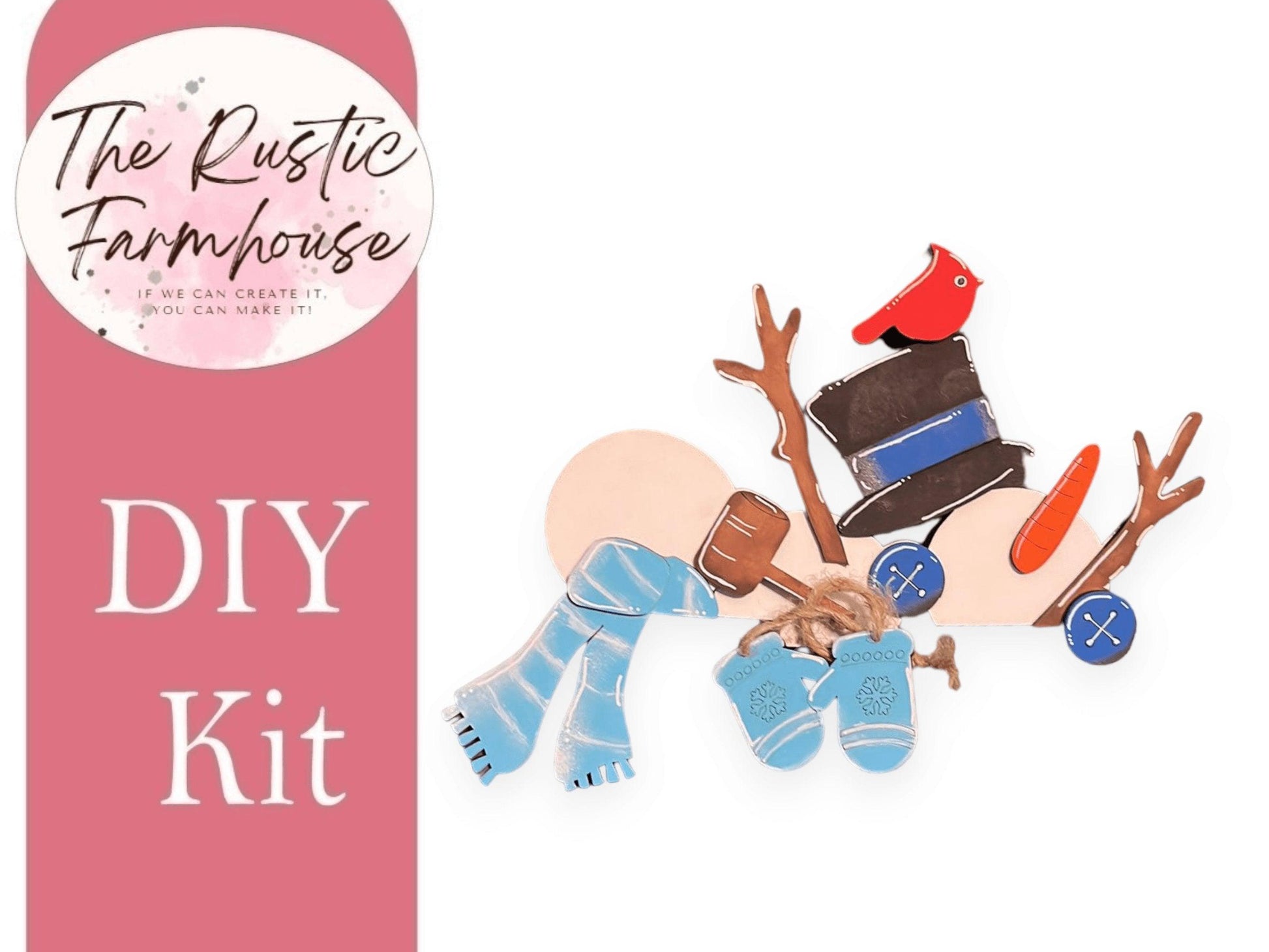 Build a Snowman Insert for the Interchangeable Flower Basket - RusticFarmhouseDecor