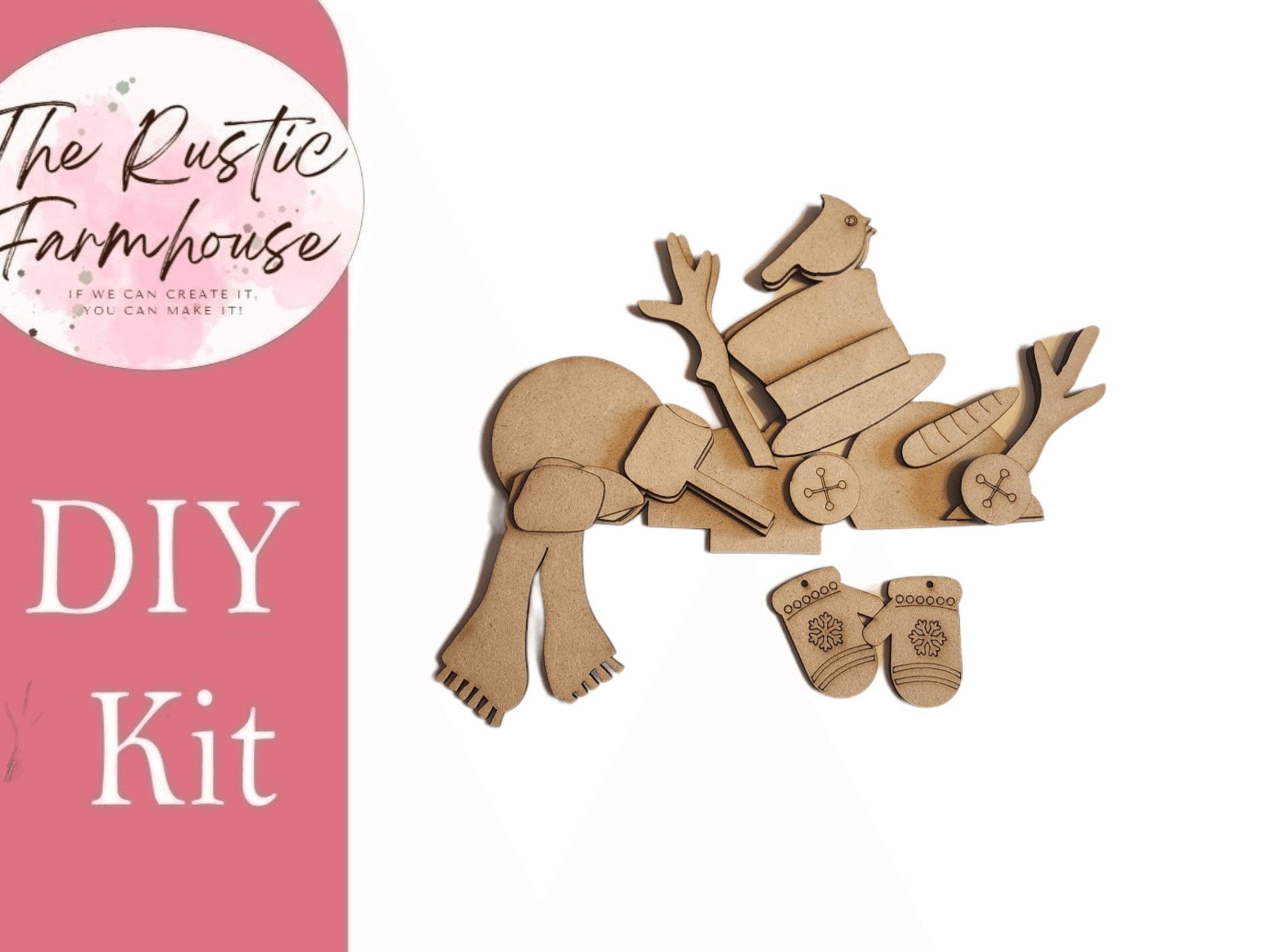 Build a Snowman Insert for the Interchangeable Flower Basket - RusticFarmhouseDecor