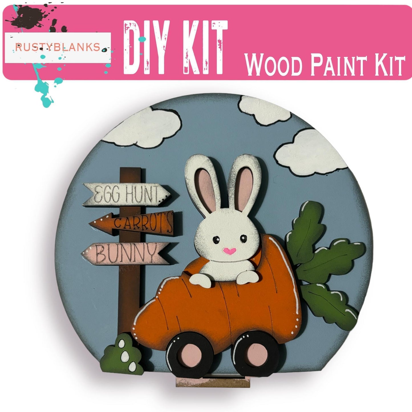 Bunny Crossing Insert for Snow Globe DIY Interchangeable Decor, Gift for Her - RusticFarmhouseDecor