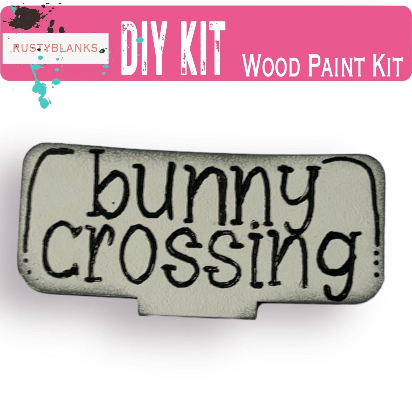 Bunny Crossing Insert for Snow Globe DIY Interchangeable Decor, Gift for Her - RusticFarmhouseDecor