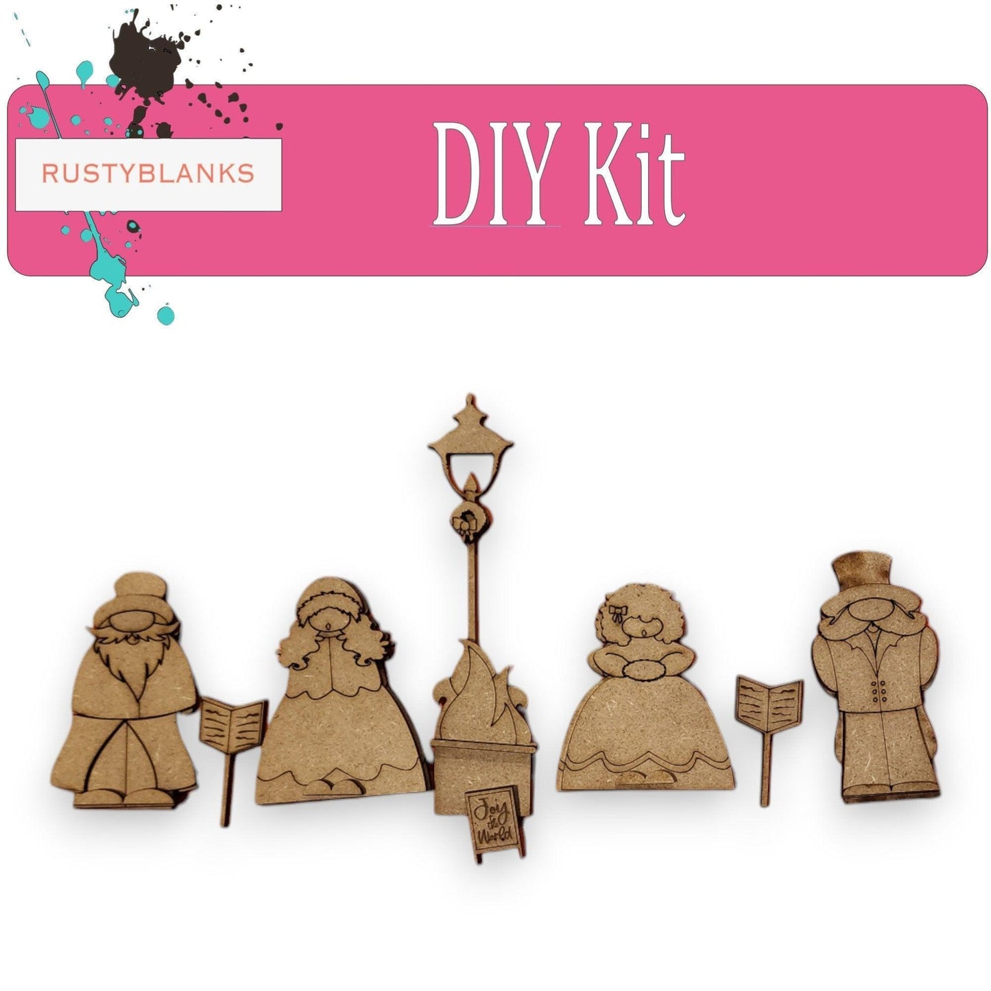 Christmas Carolers for Christmas Village DIY - RusticFarmhouseDecor