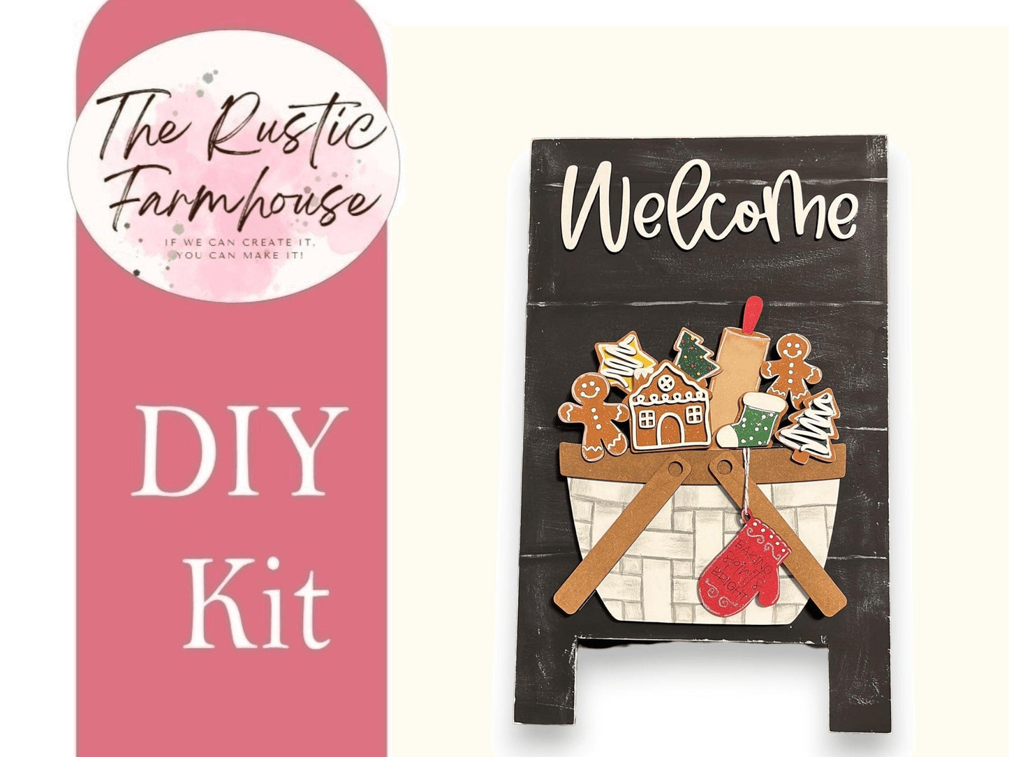 Christmas Cookie Insert for the Interchangeable Flower Basket - RusticFarmhouseDecor