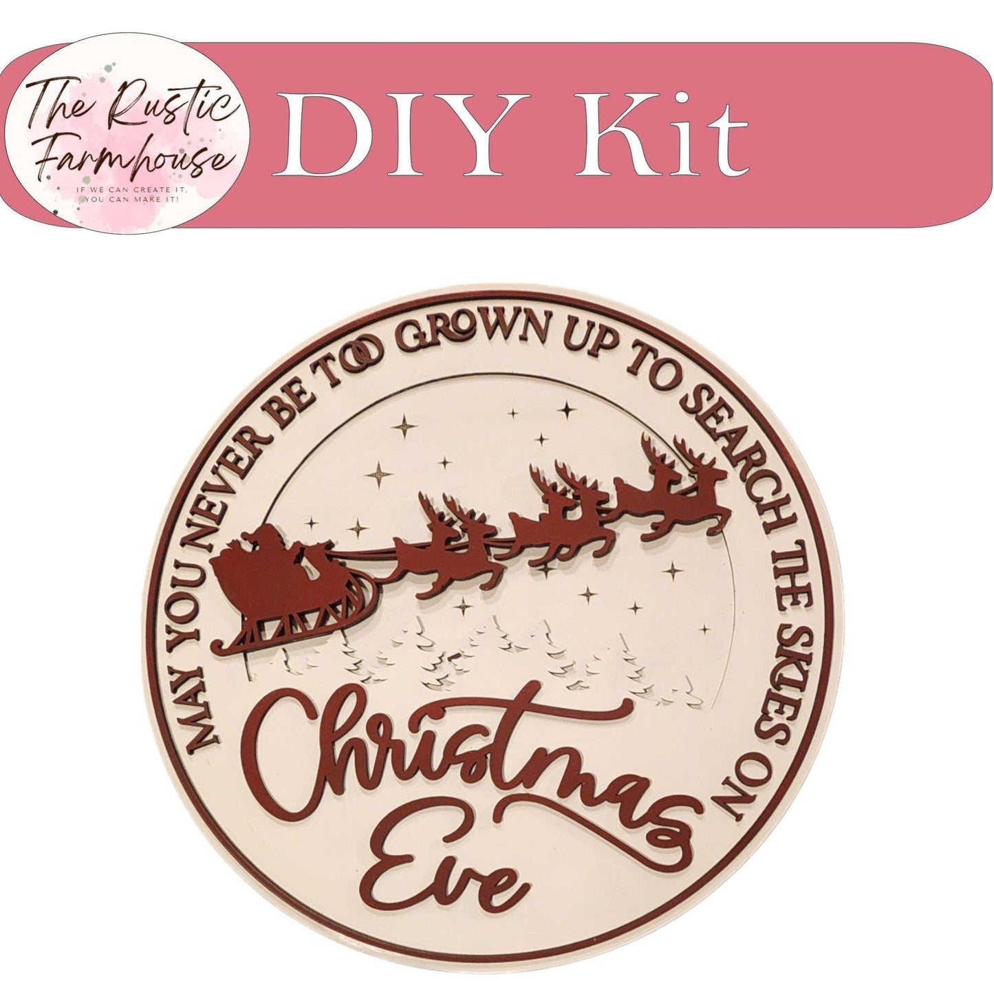 Christmas Door Hanger , May you never be to old to search the skies on Christmas Eve - RusticFarmhouseDecor