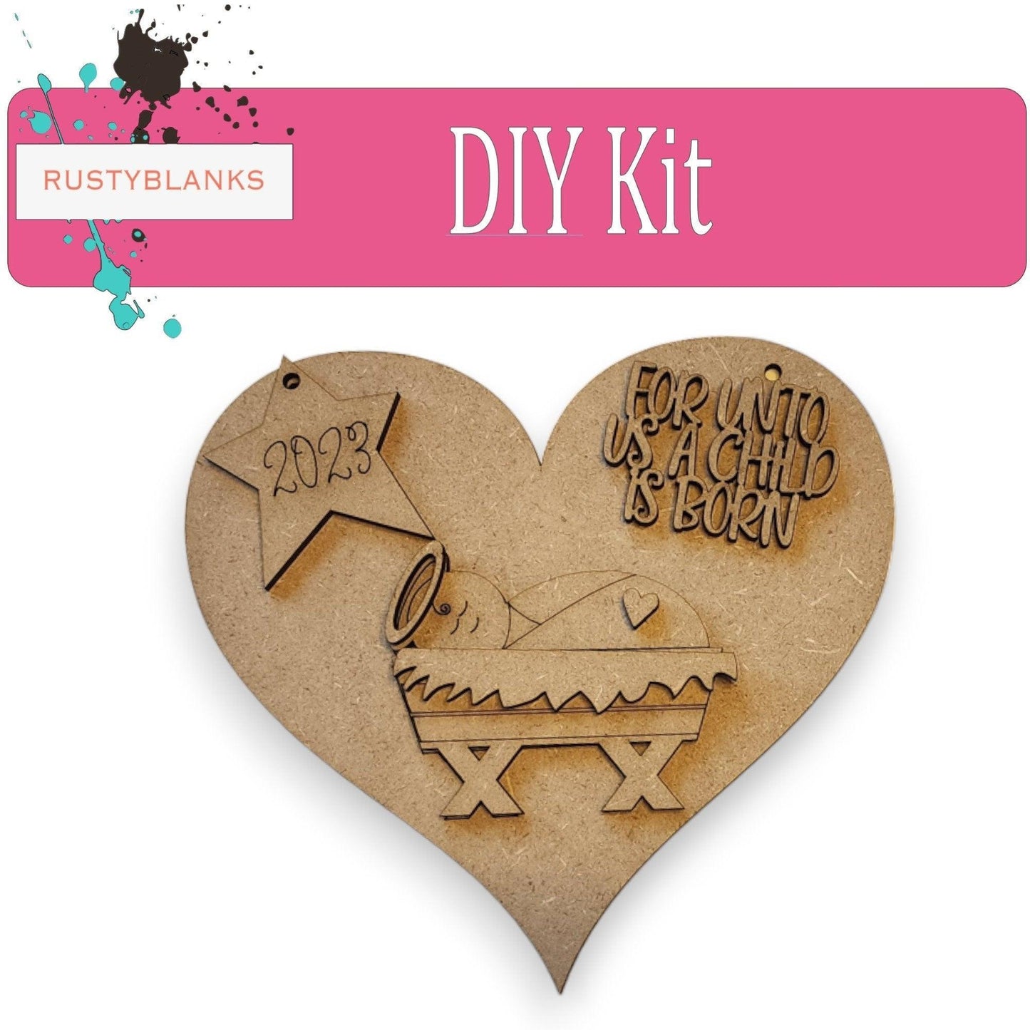 Christmas Nativity Baby Jesus Tree Ornament 2023 Holiday Decor - RusticFarmhouseDecor