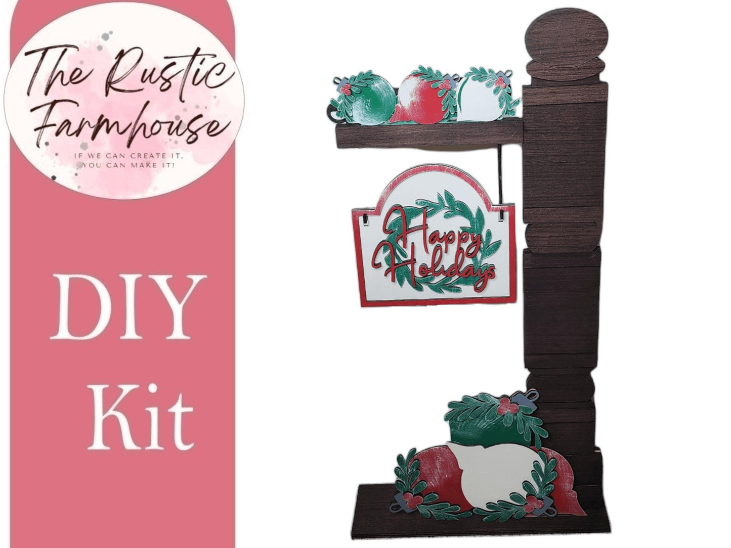 Christmas Ornament Add Ons for our Large Interchangeable Fence or Post - RusticFarmhouseDecor