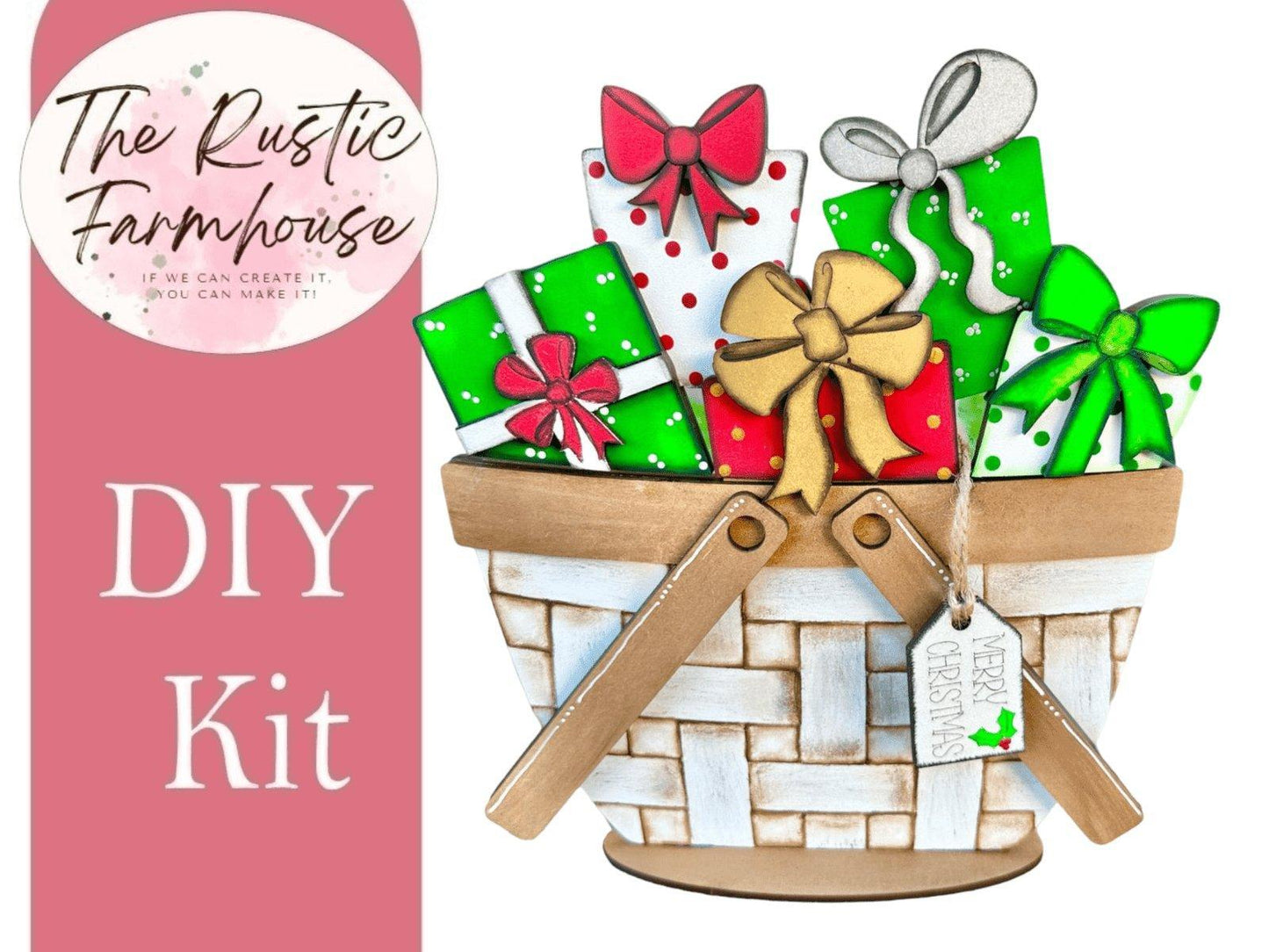 Christmas Presents Insert for the Interchangeable Flower Basket - RusticFarmhouseDecor