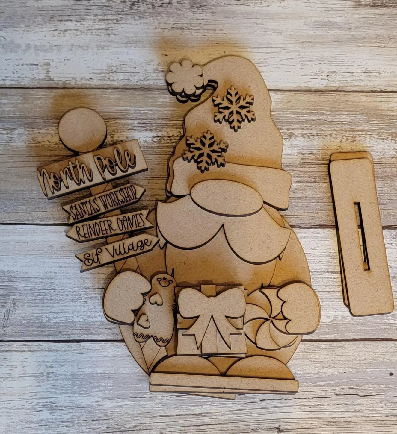 Christmas Santa Standing Gnome - RusticFarmhouseDecor