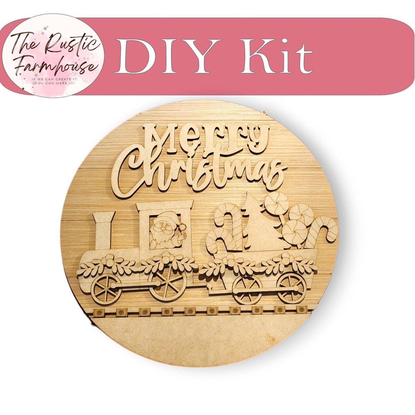 Christmas Train DIY Door Hanger - RusticFarmhouseDecor