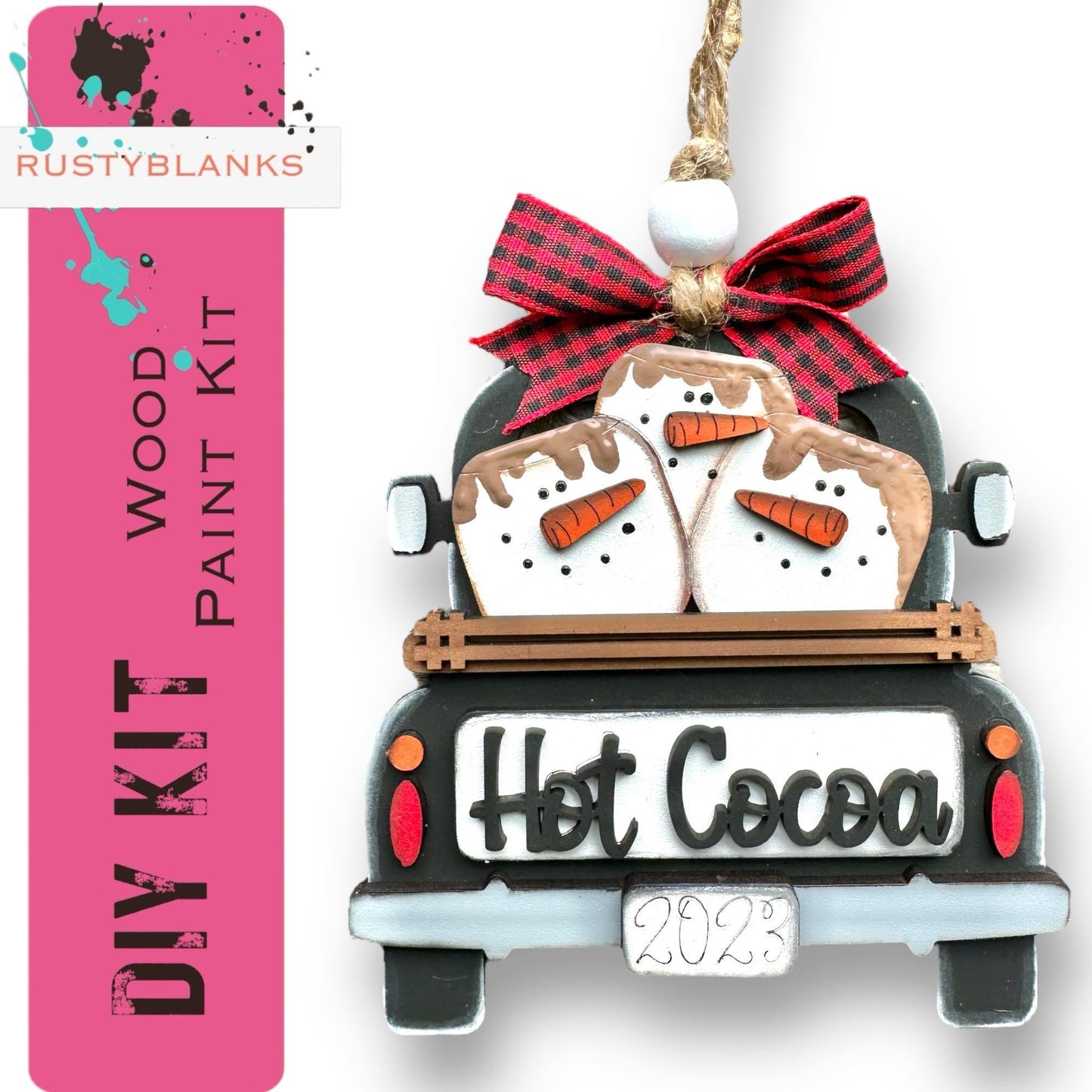 Christmas Truck Ornaments, Ten Differnt Designs, DIY Farmhouse Truck Ornament, Christmas Tree Ornaments DIY - RusticFarmhouseDecor