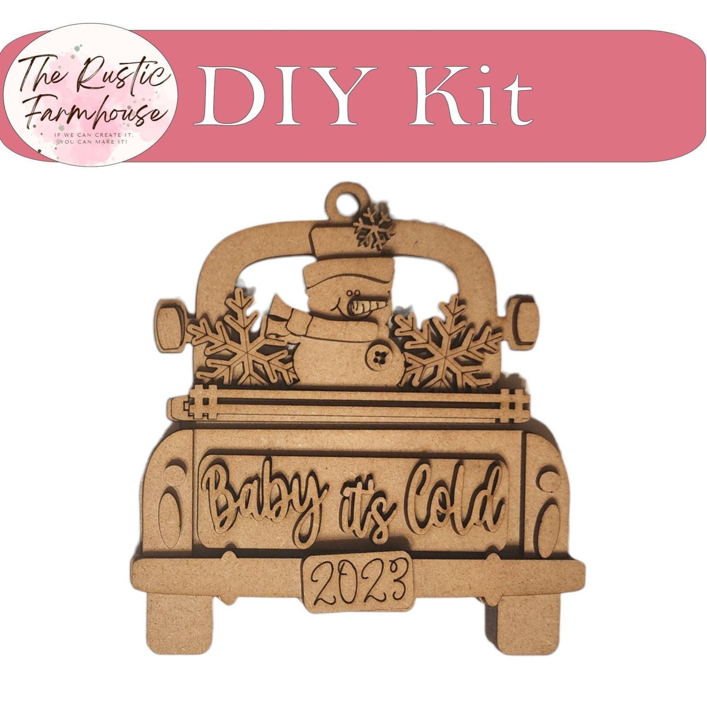 Christmas Truck Ornaments, Ten Differnt Designs, DIY Farmhouse Truck Ornament, Christmas Tree Ornaments DIY - RusticFarmhouseDecor