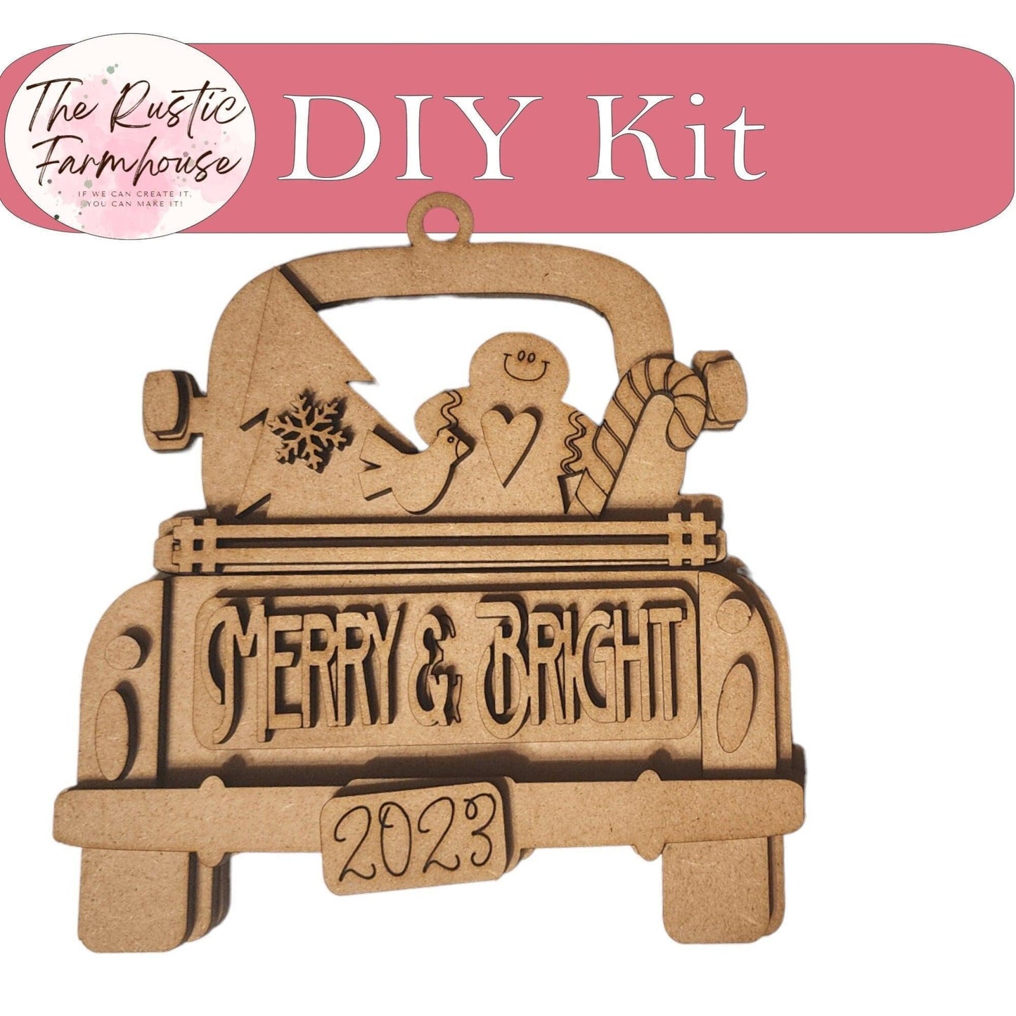 Christmas Truck Ornaments, Ten Differnt Designs, DIY Farmhouse Truck Ornament, Christmas Tree Ornaments DIY - RusticFarmhouseDecor