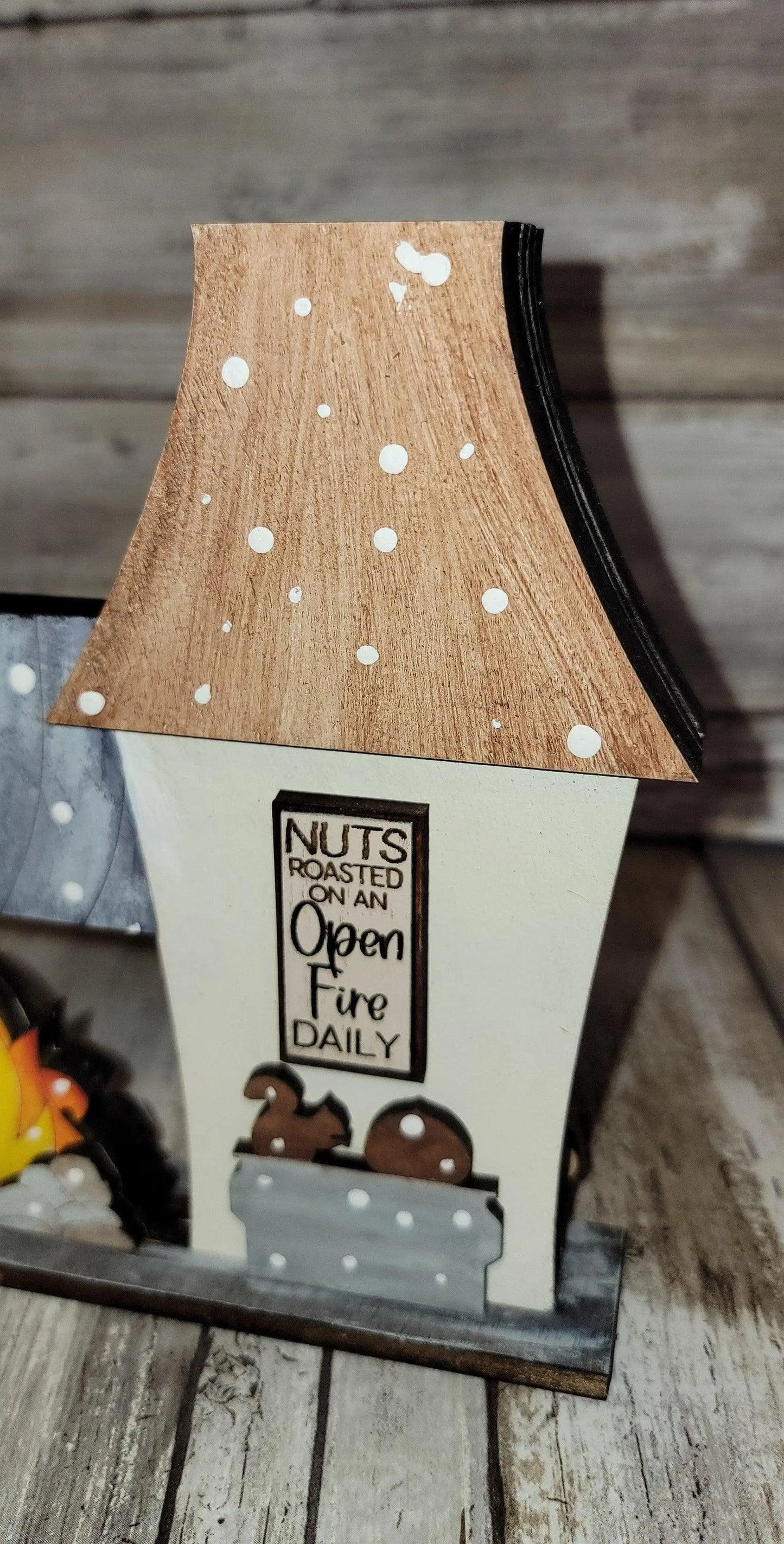 Christmas Village Chestnuts Restaurant Open Fire DIY - RusticFarmhouseDecor