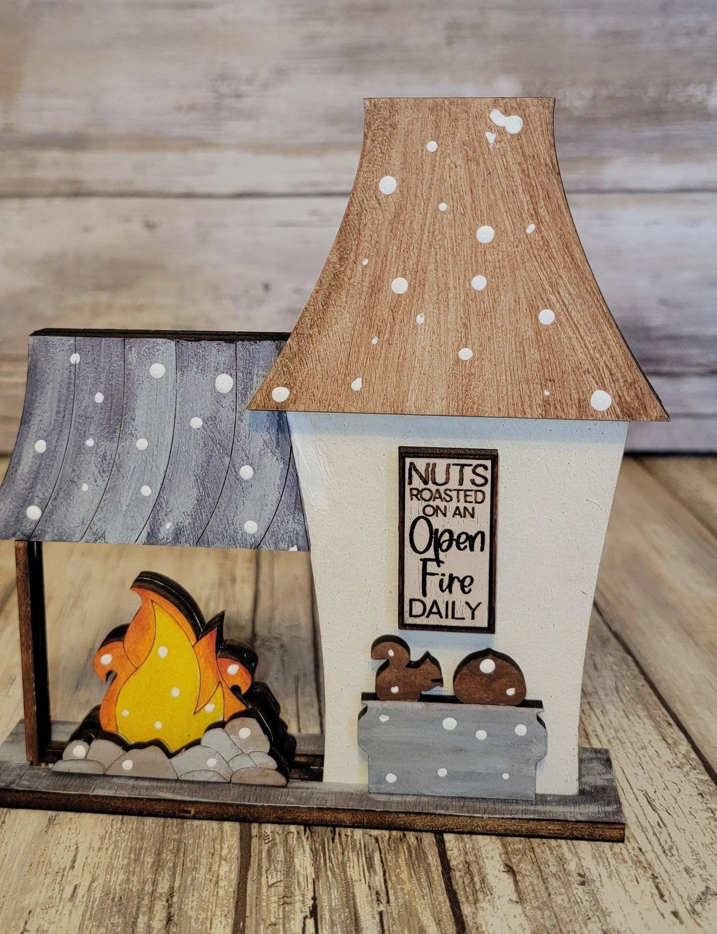 Christmas Village Chestnuts Restaurant Open Fire DIY - RusticFarmhouseDecor