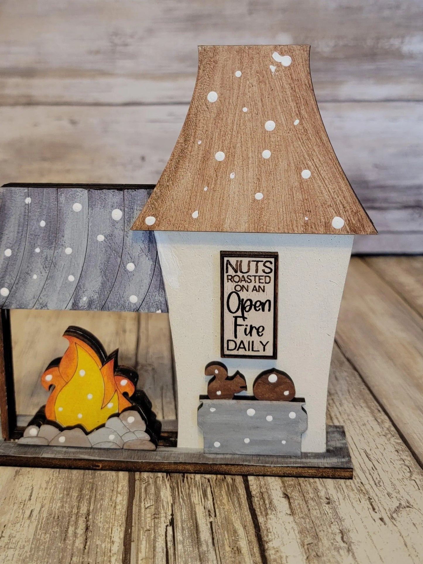 Christmas Village Chestnuts Restaurant Open Fire DIY - RusticFarmhouseDecor