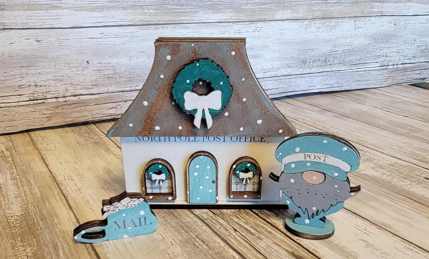 Christmas Village North Pole Post OfficeDIY - RusticFarmhouseDecor