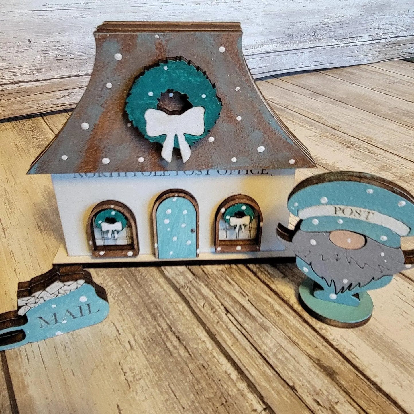 Christmas Village North Pole Post OfficeDIY - RusticFarmhouseDecor