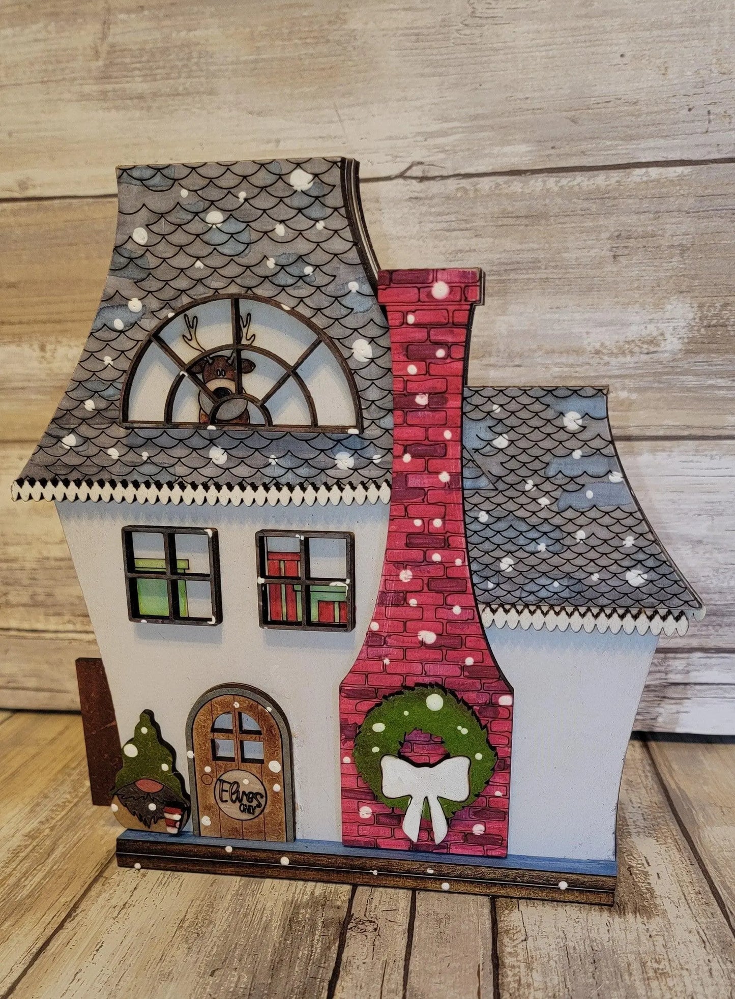 Christmas Village Santa's Workshop DIY - RusticFarmhouseDecor