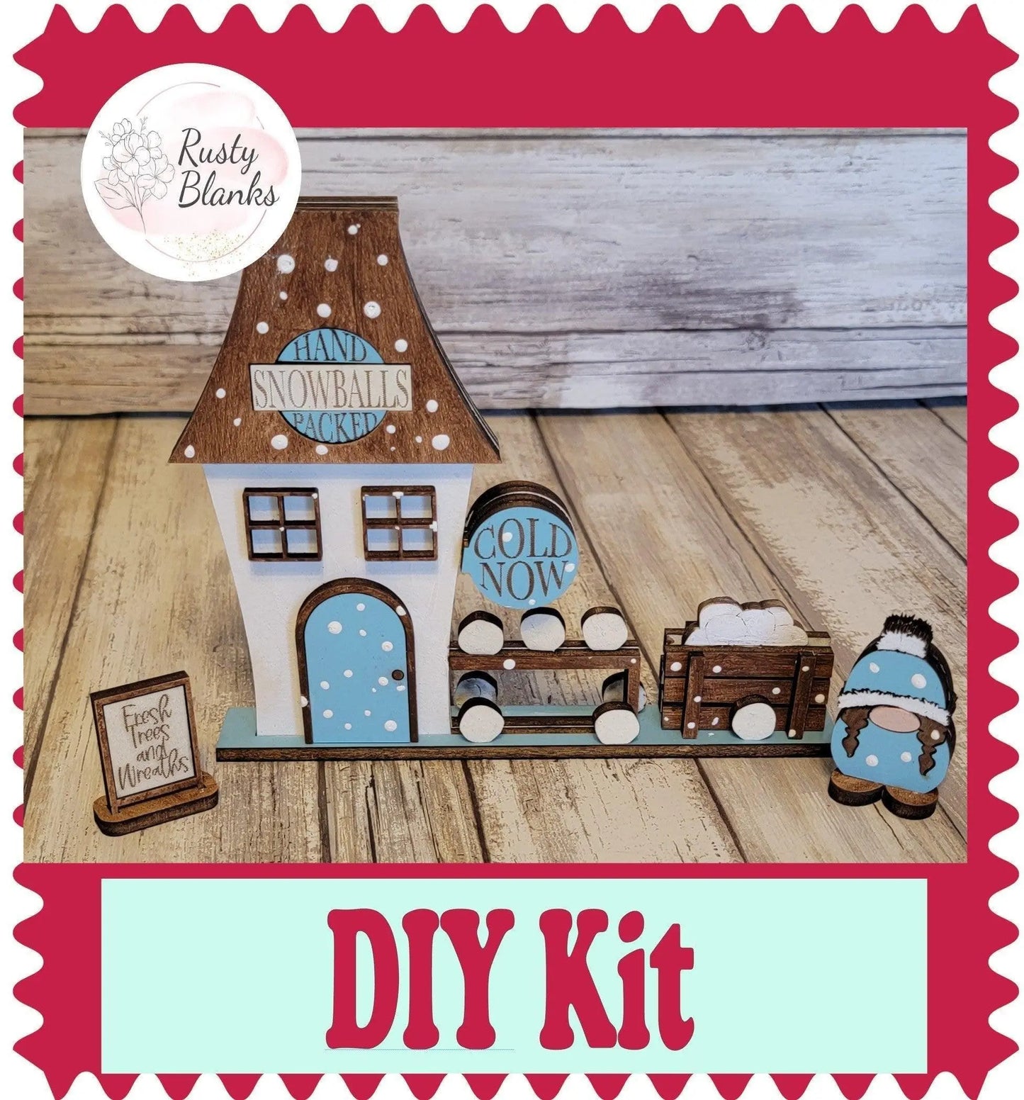 Christmas Village Snowball Factory DIY - RusticFarmhouseDecor