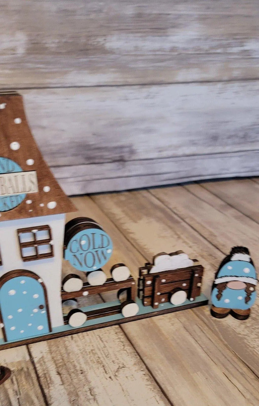 Christmas Village Snowball Factory DIY - RusticFarmhouseDecor