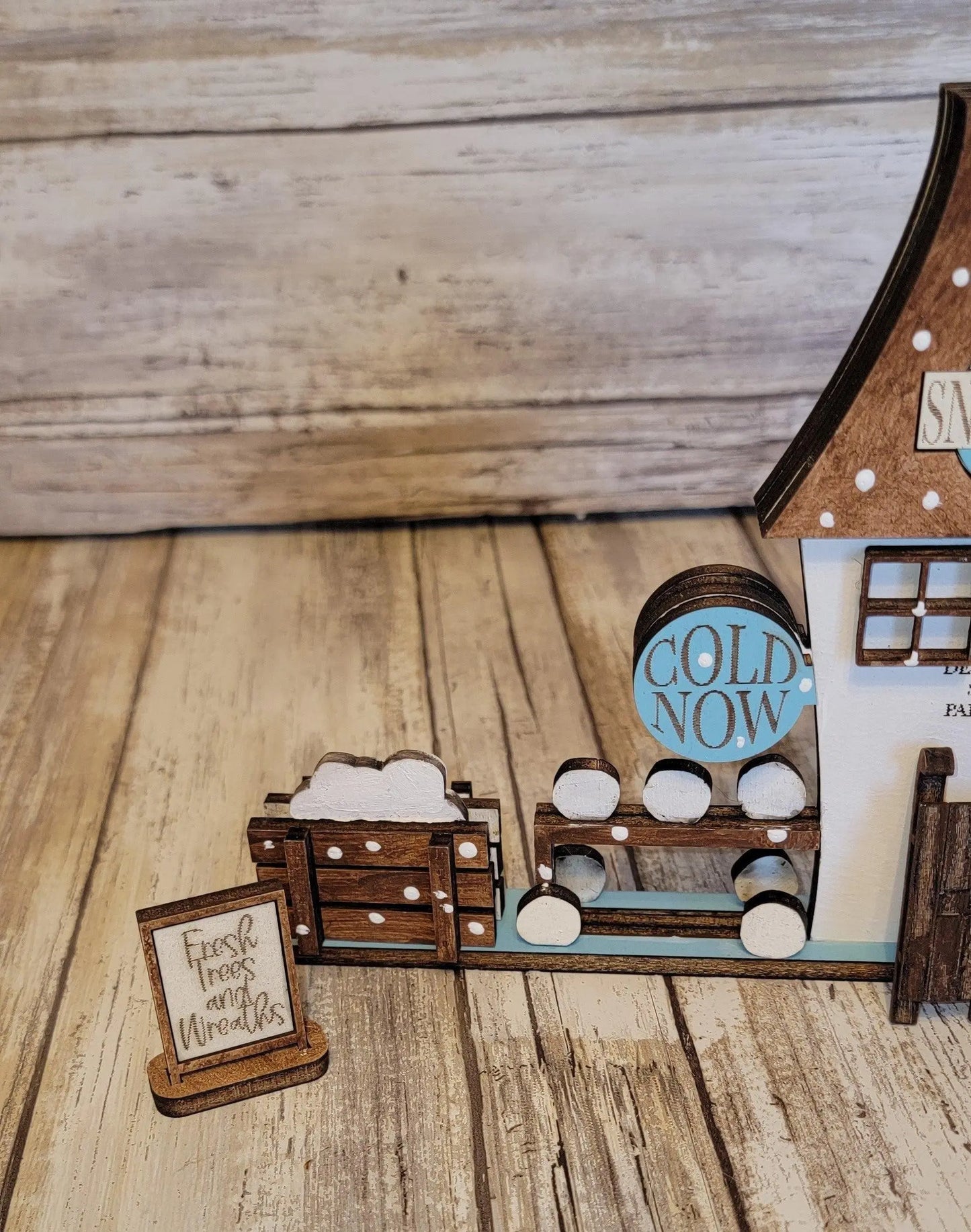Christmas Village Snowball Factory DIY - RusticFarmhouseDecor