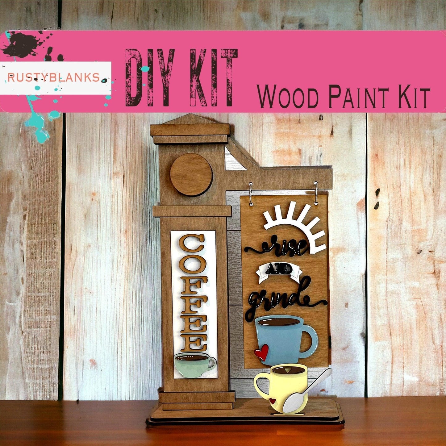 Coffee Insert for Mini Interchangeable Posts - RusticFarmhouseDecor