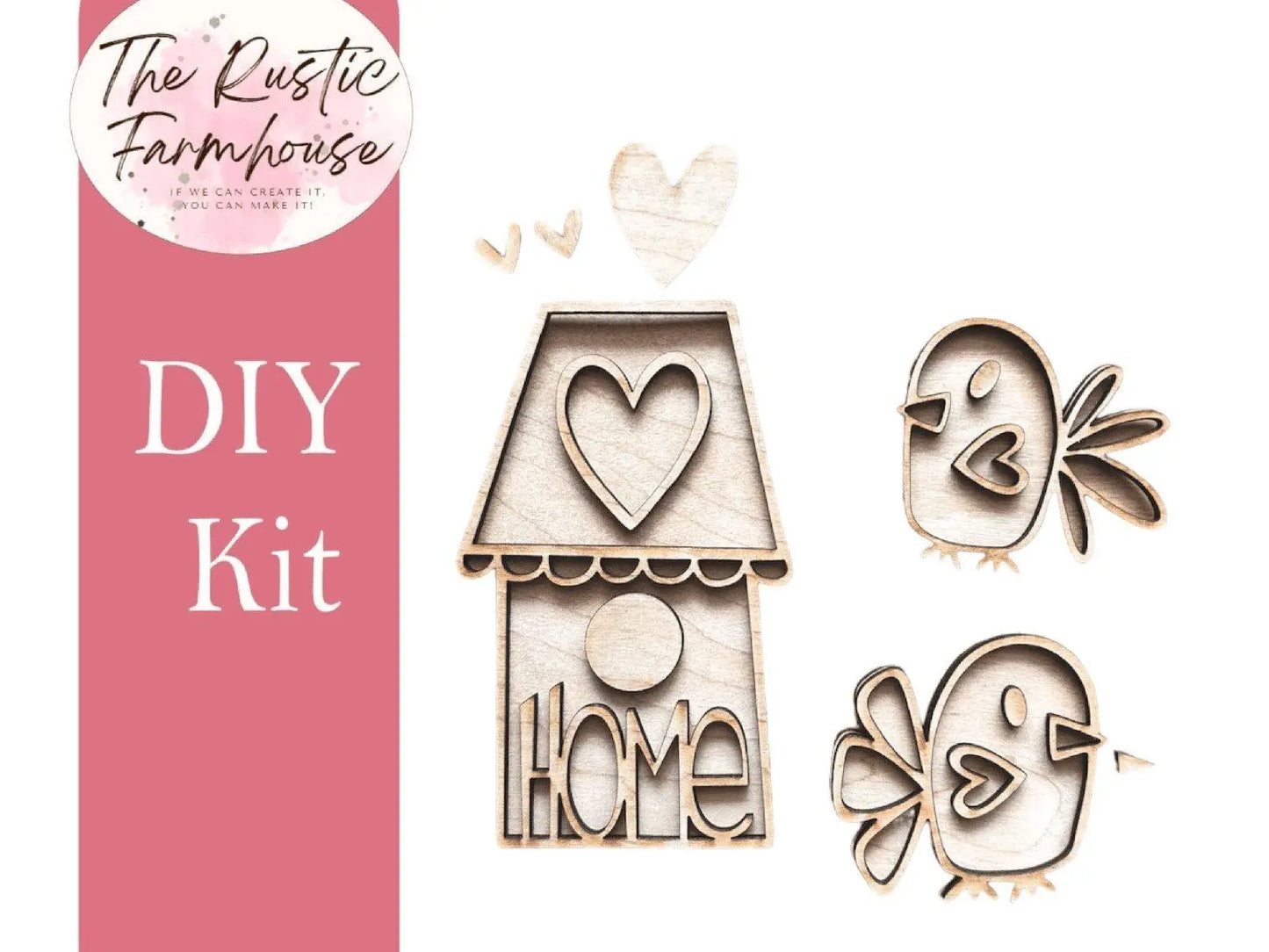 Cute Bird Refrigerator Magnets with Home Birdhouse DIY Laser Cut - RusticFarmhouseDecor